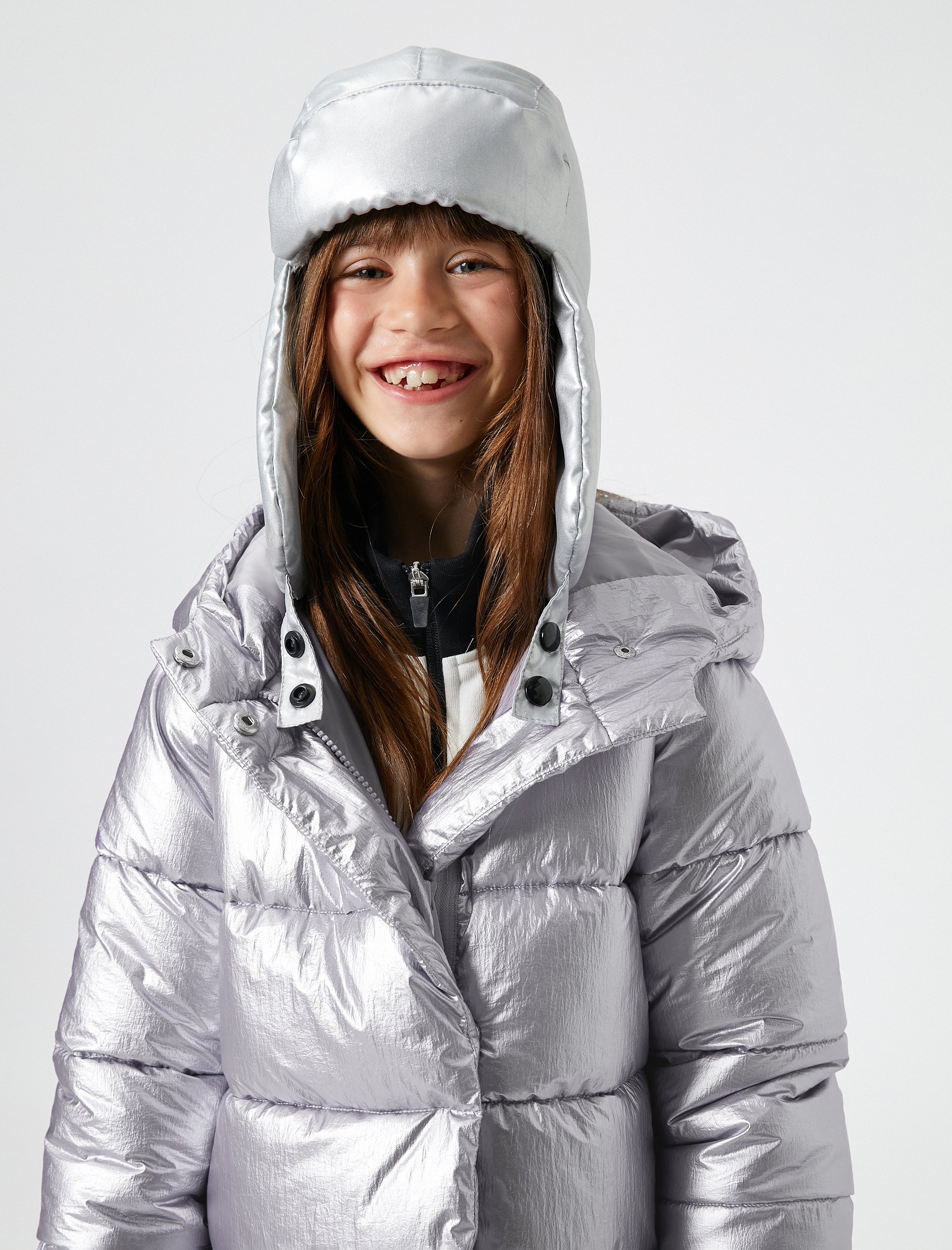  Kız Çocuk Pilot Şapka Çift Taraflı  Kulak Kapaklı Polar Detaylı Su İtici