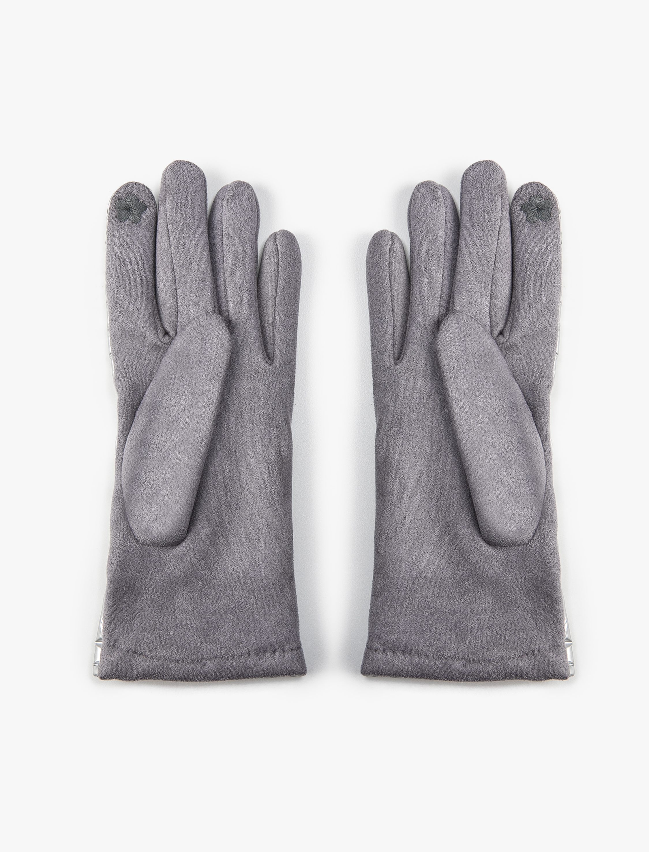  Kadın Eldiven Suni Deri Kapitone Detaylı