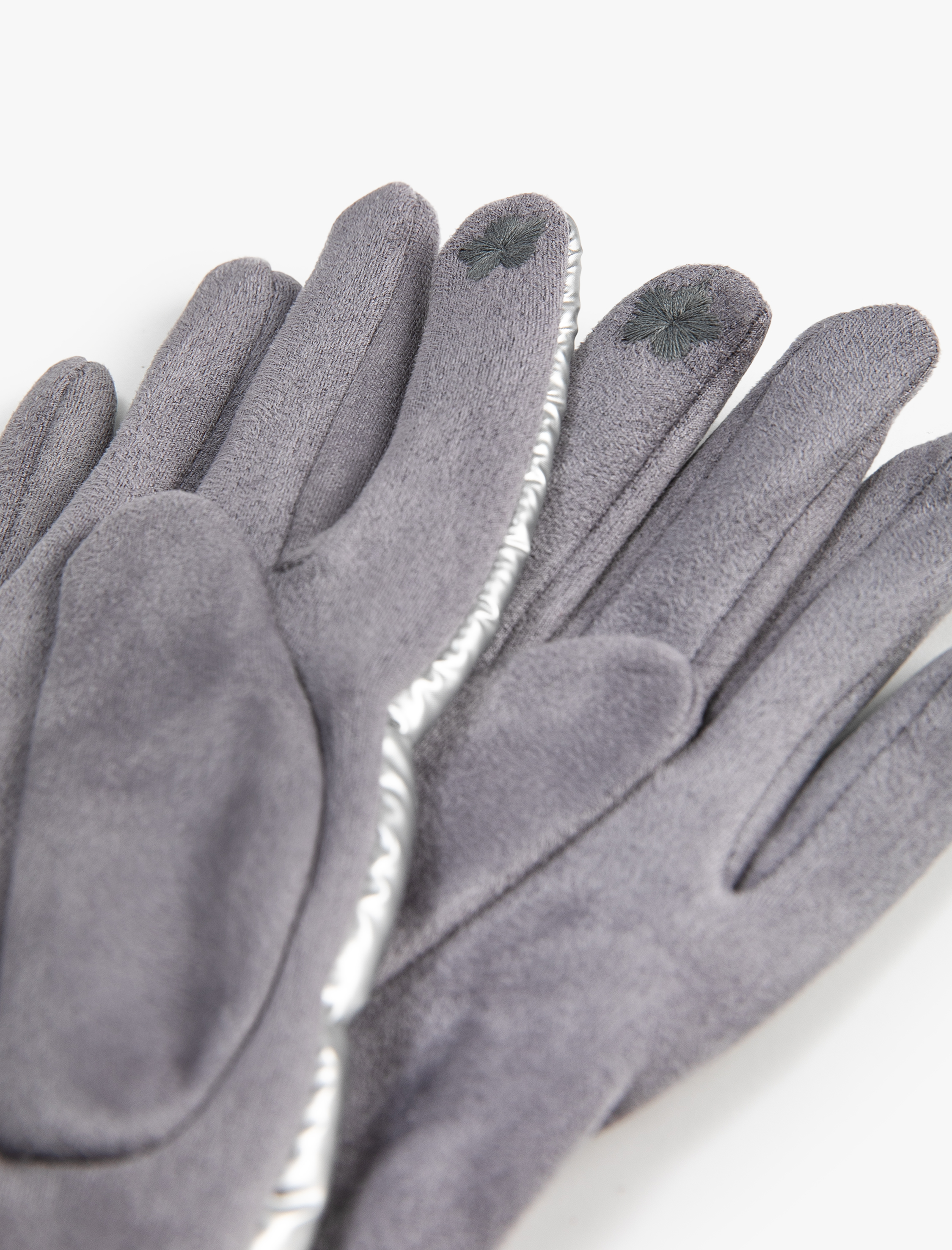  Kadın Eldiven Suni Deri Kapitone Detaylı