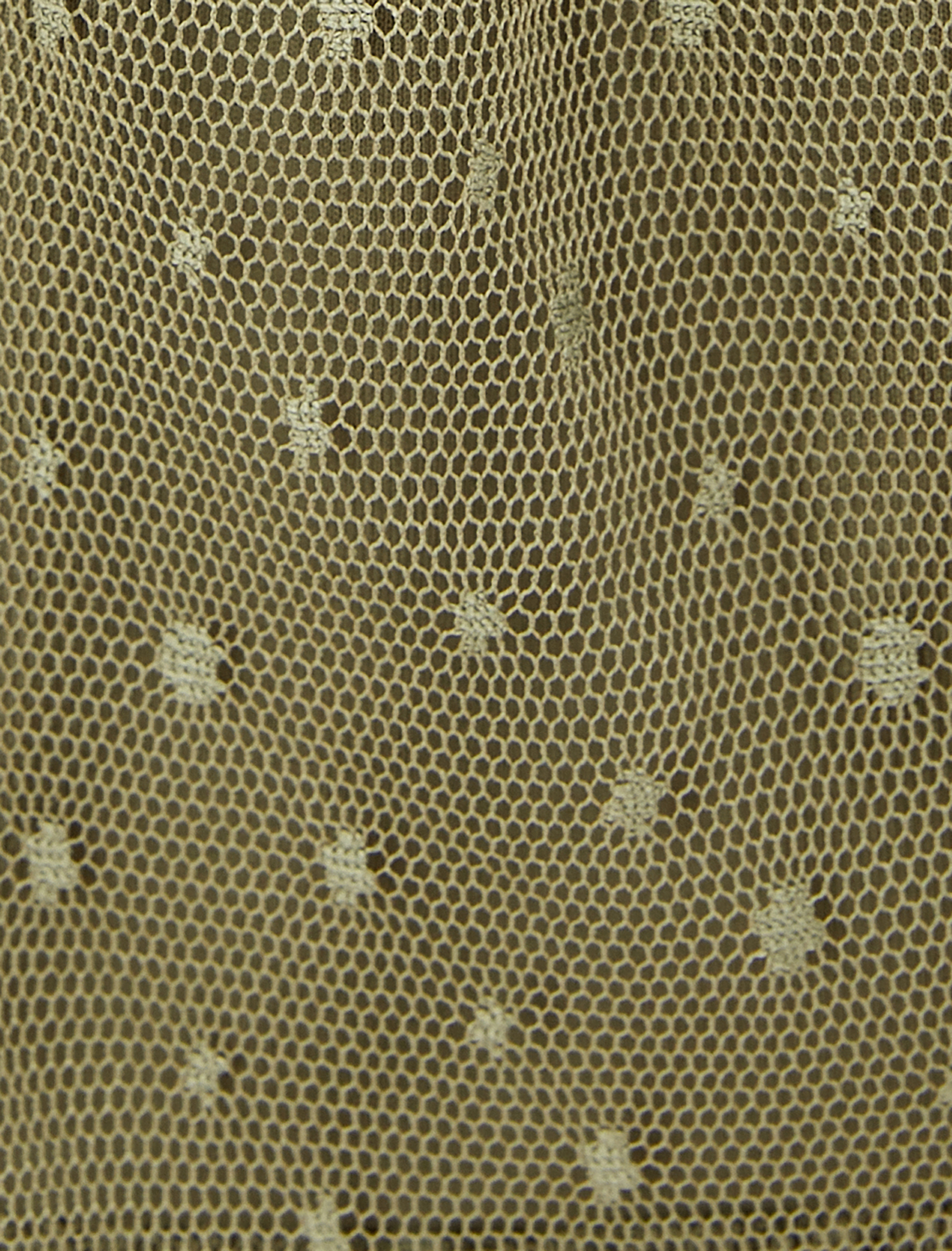   Mini Elbise V Yaka Tüllü Katlı Düğmeli Fırfır Detaylı Gipeli