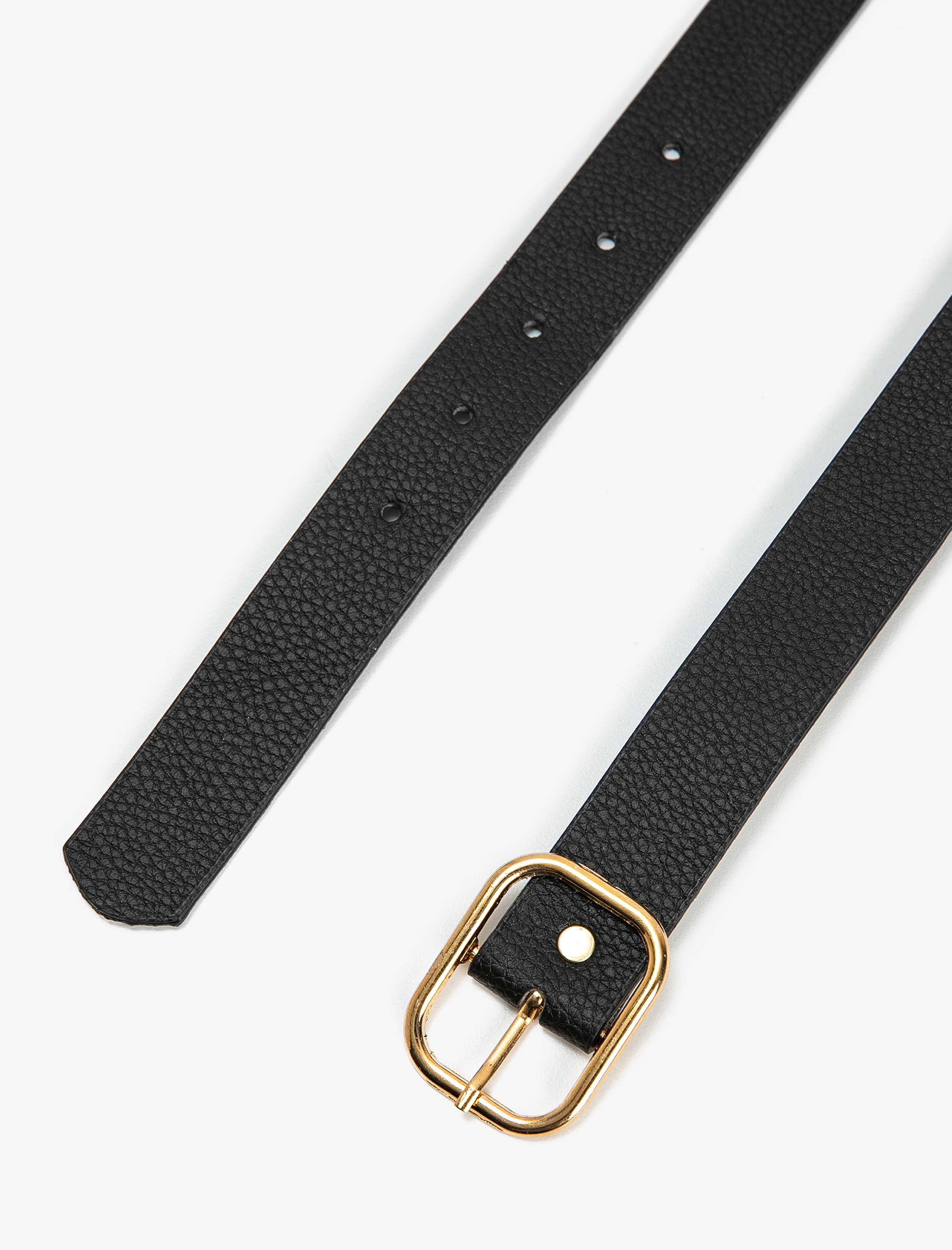  Kadın Kemer Suni Deri Dikdörtgen Metal Tokalı