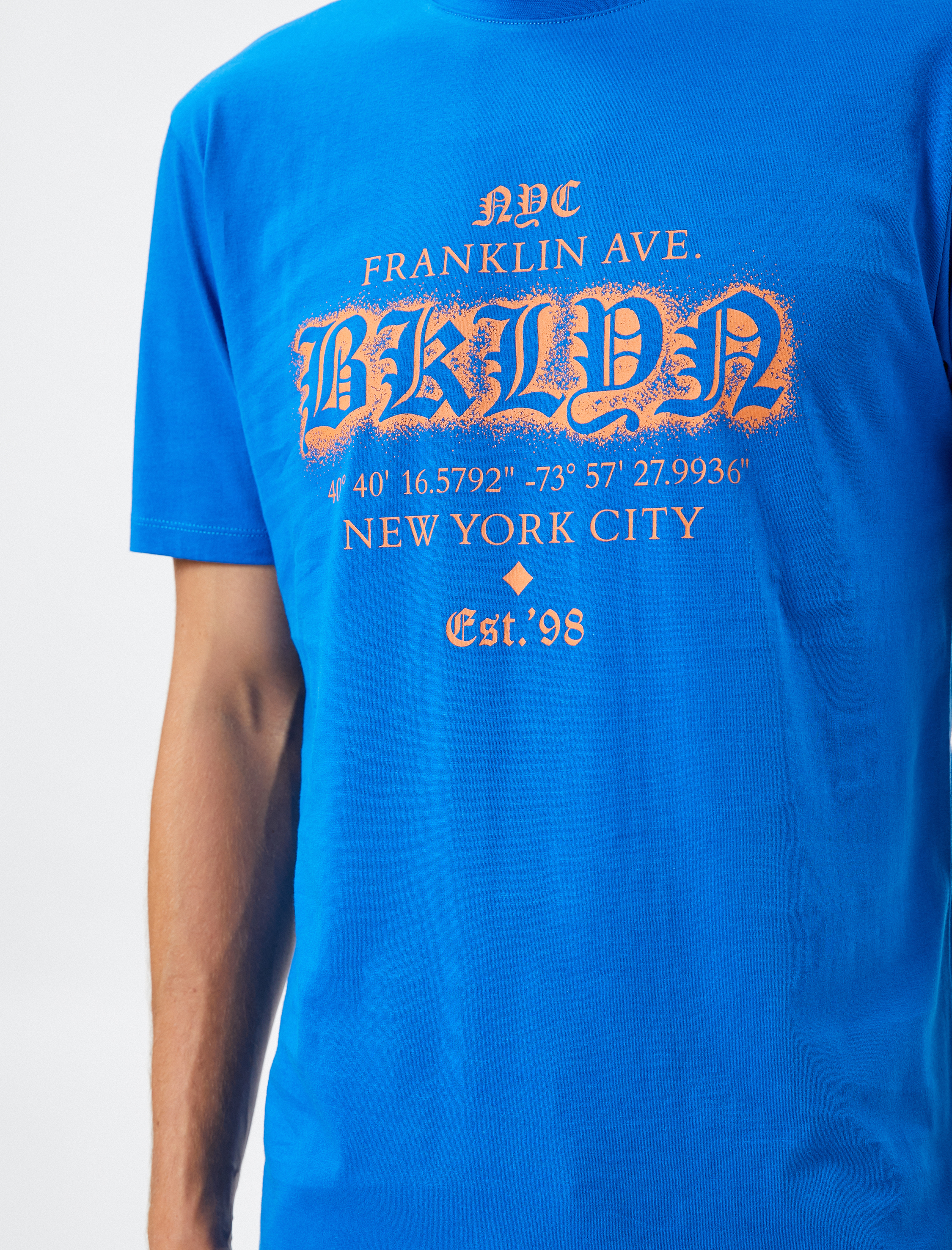   Slogan Baskılı Tişört Bisiklet Yaka Kısa Kollu Pamuklu