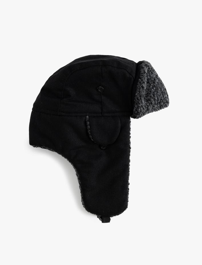 Erkek Pilot Şapka İçi Suni Kürklü