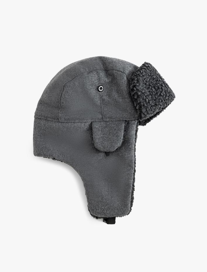 Erkek Pilot Şapka İçi Suni Kürklü