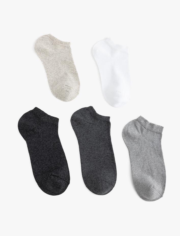 Kadın 5'li Patik Çorap Seti Çok Renkli Basic