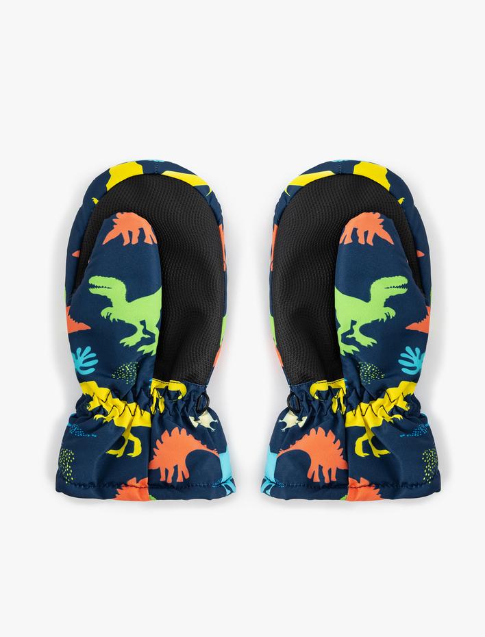 Erkek Çocuk Dinozorlu Eldiven Tek Parmaklı