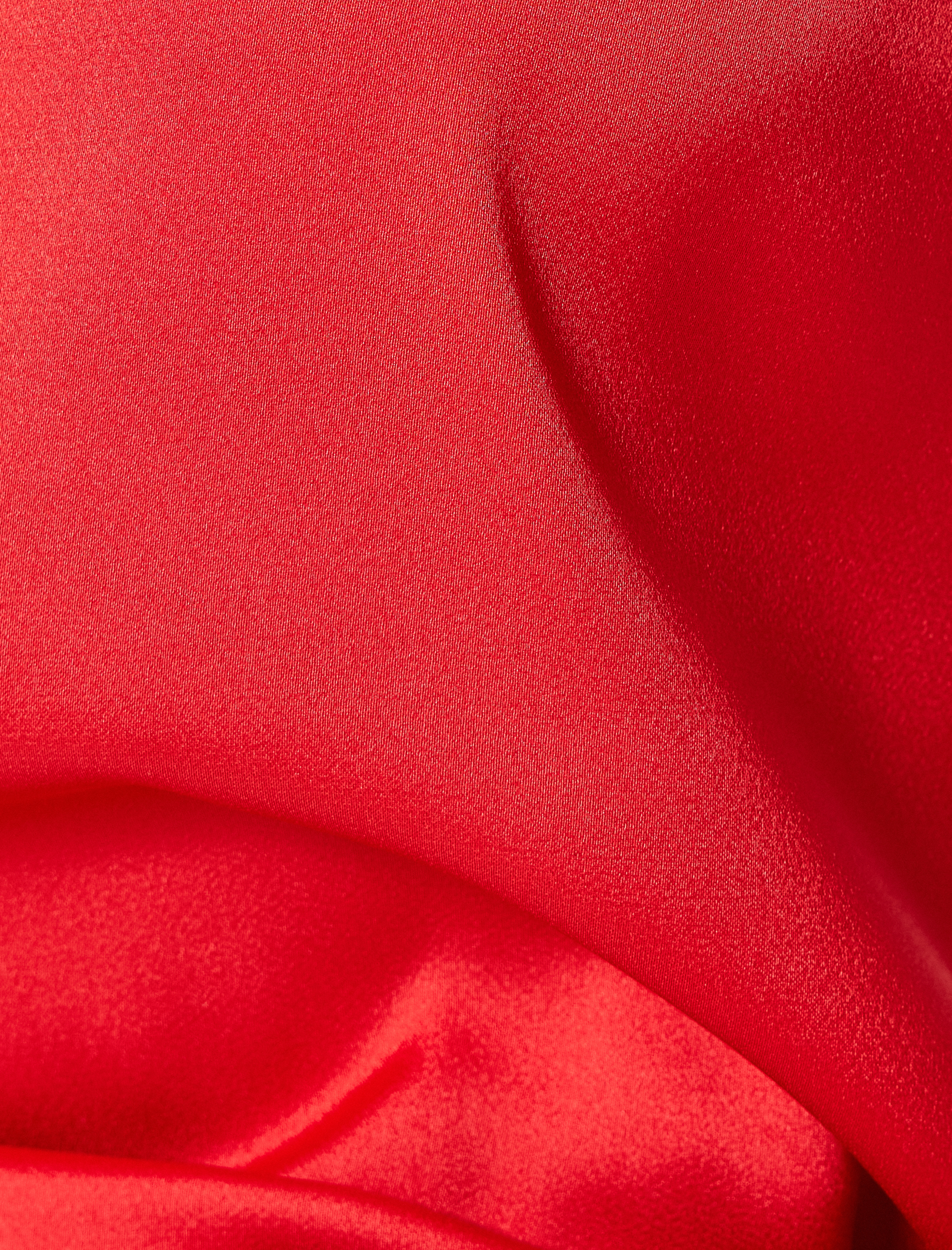   Saten Bluz Kolsuz U Yaka Slim Fit