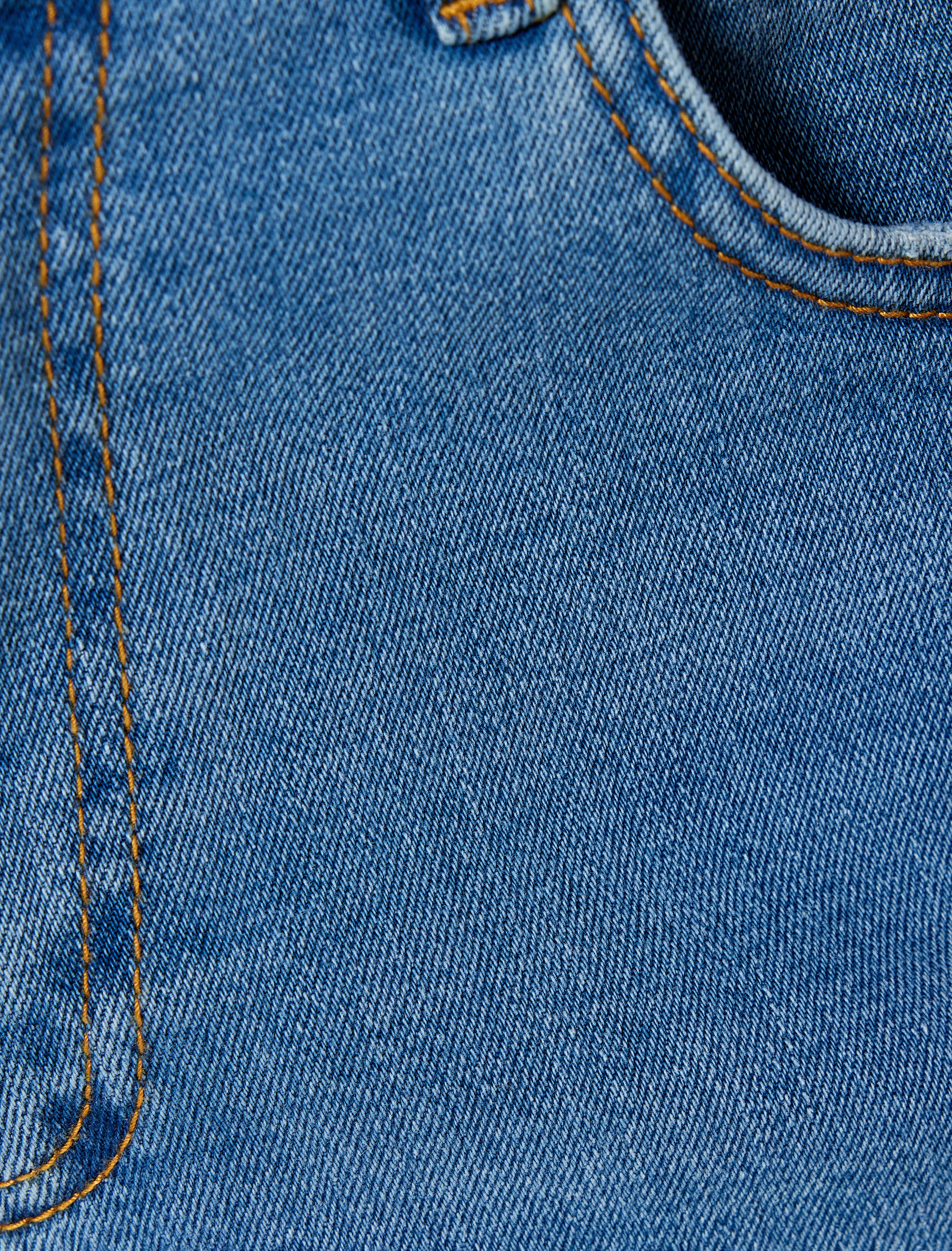   Slim Fit Kot Şort Bermuda Cep Detaylı Pamuklu