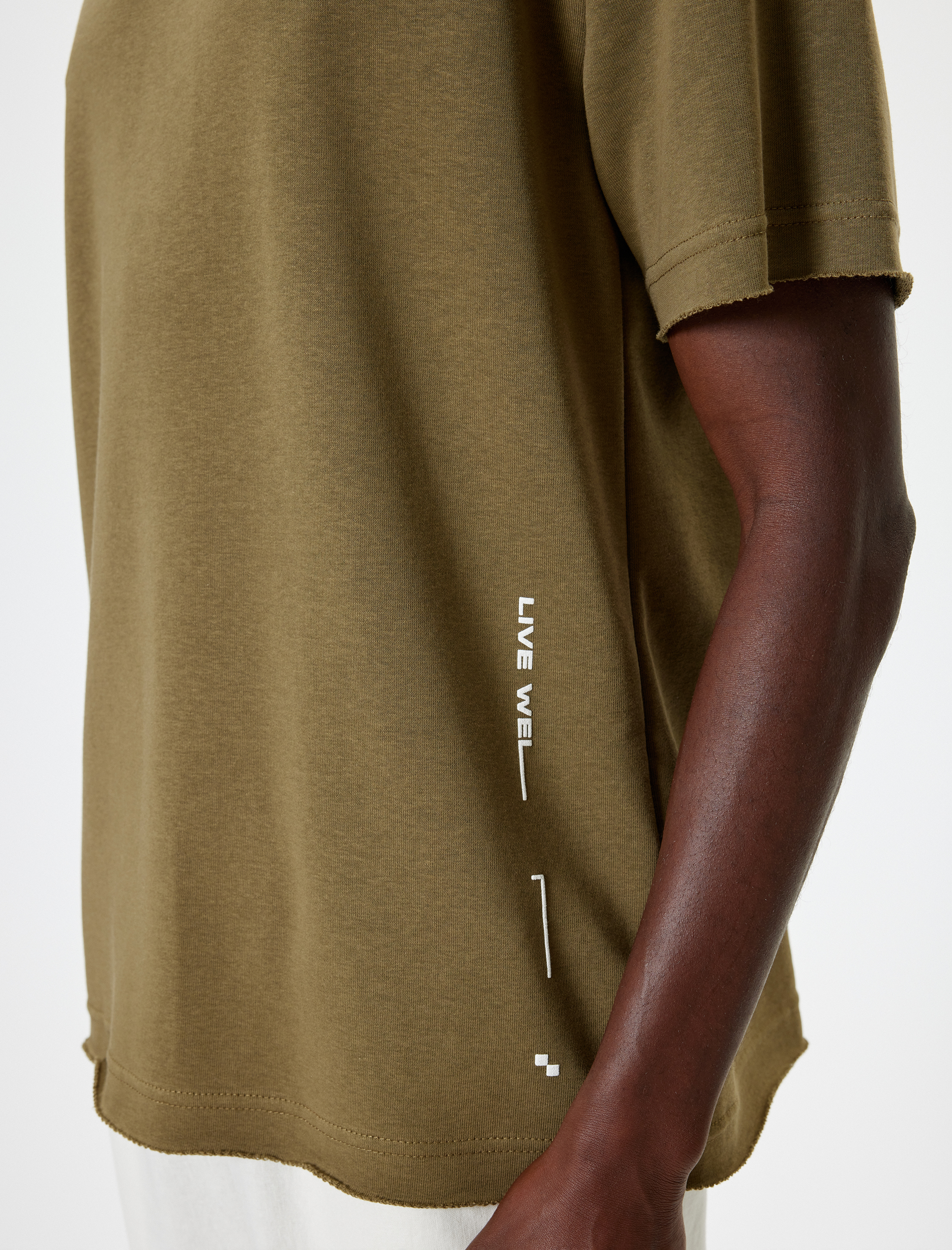   Oversize Tişört Slogan Baskılı Kısa Kollu Bisiklet Yaka