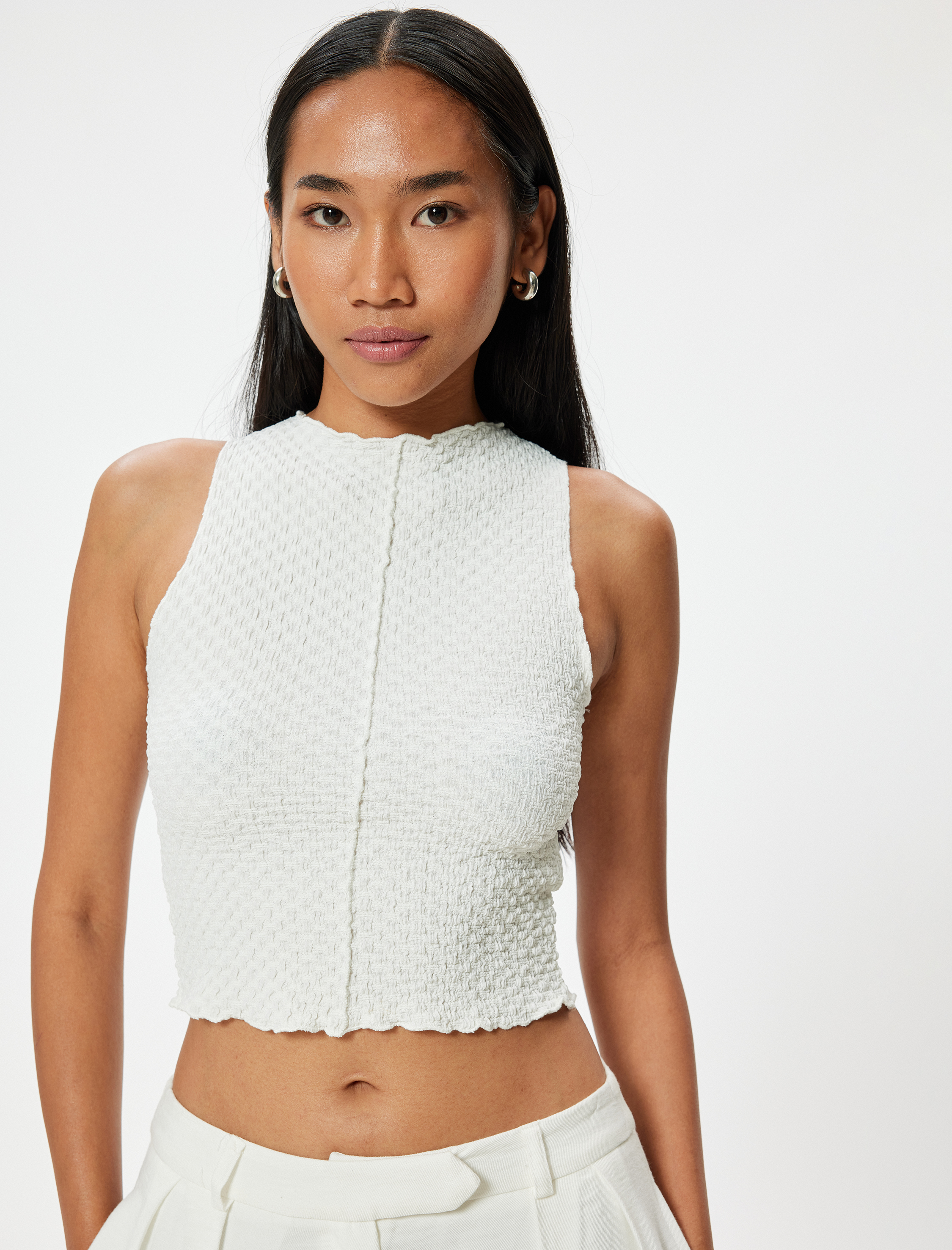   Halter Yaka Atlet Dokulu Slim Fit