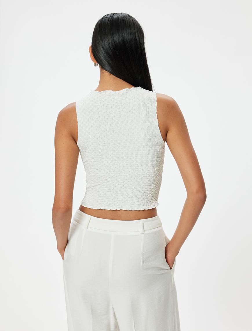   Halter Yaka Atlet Dokulu Slim Fit