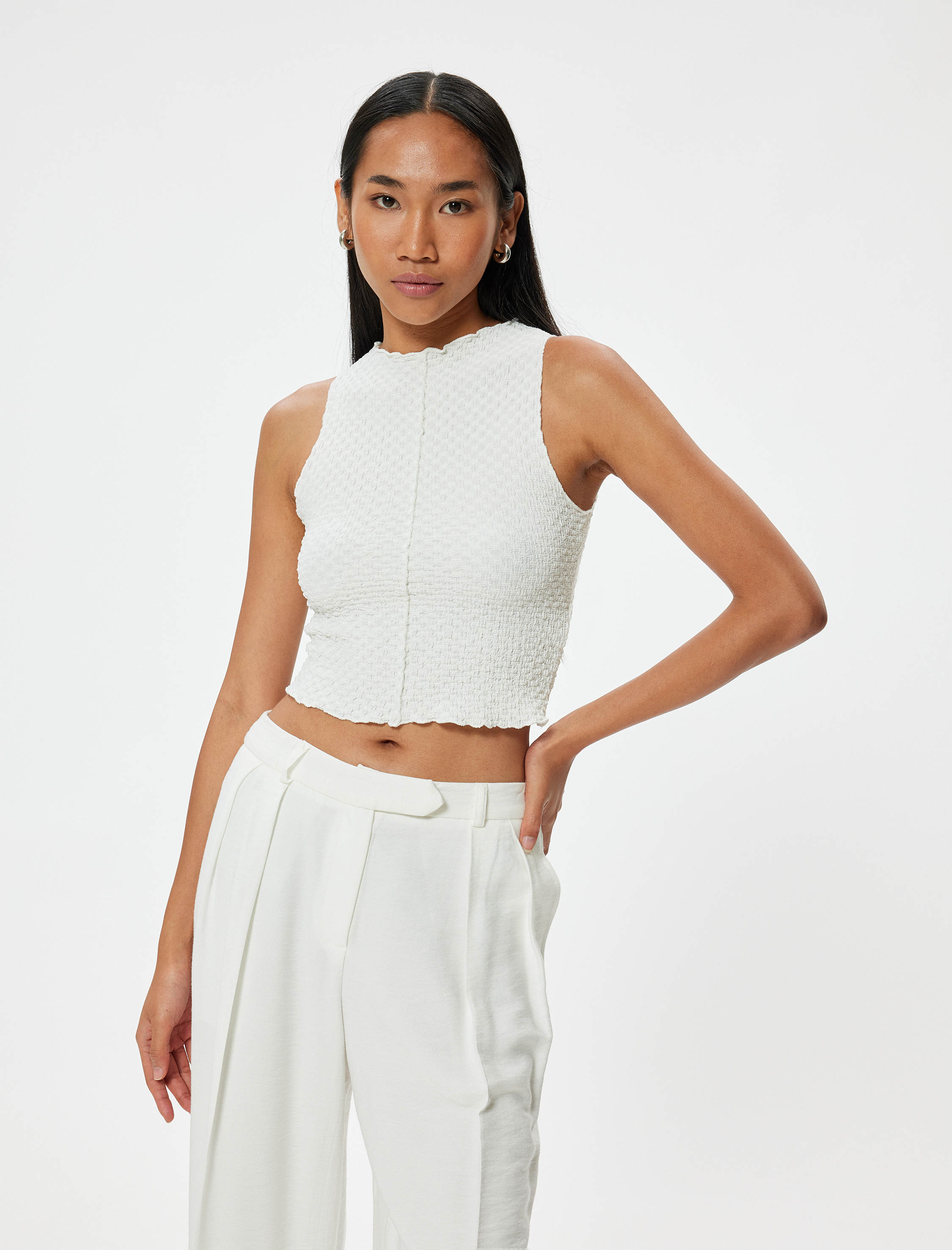   Halter Yaka Atlet Dokulu Slim Fit