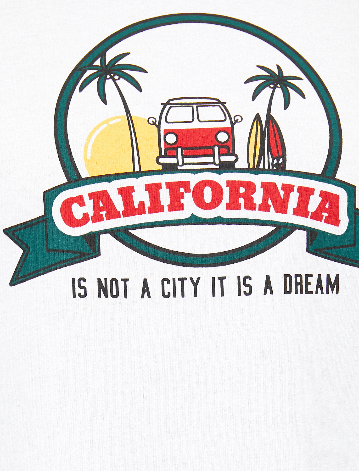   Bisiklet Yaka Baskılı Kısa Kol Tişört