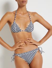 Çizgili Bikini Üstü