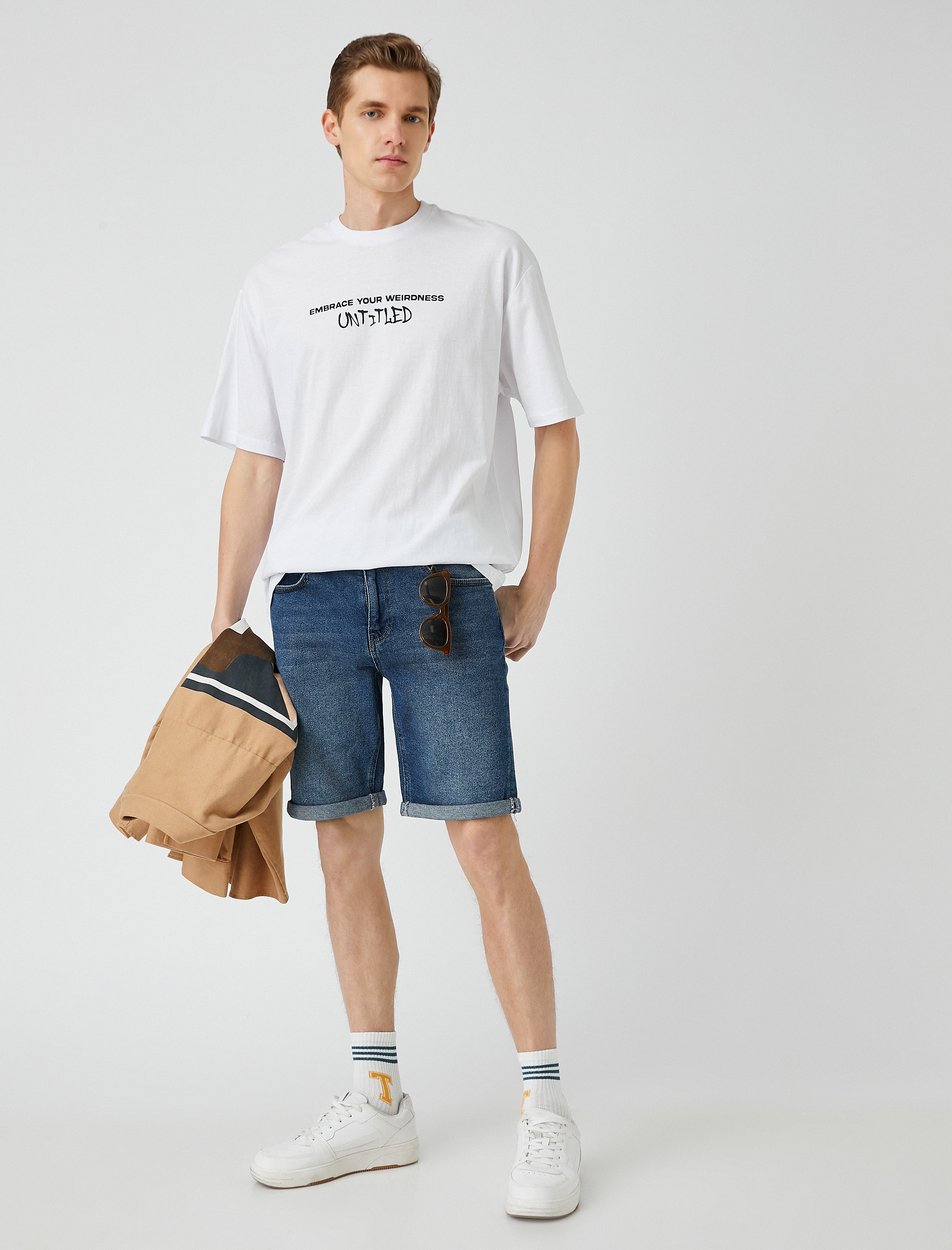   Kot Şort Katlı Paça Detaylı