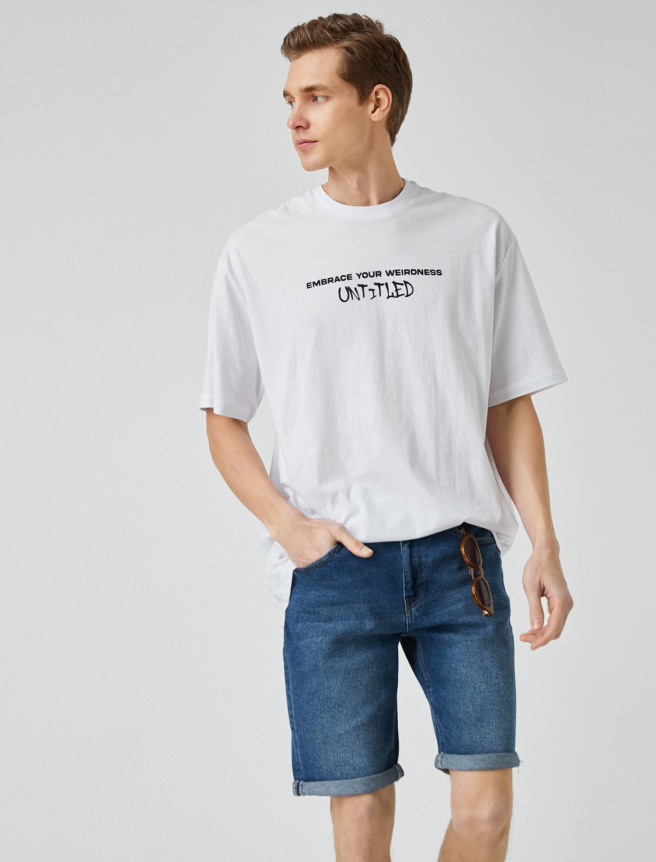   Kot Şort Katlı Paça Detaylı