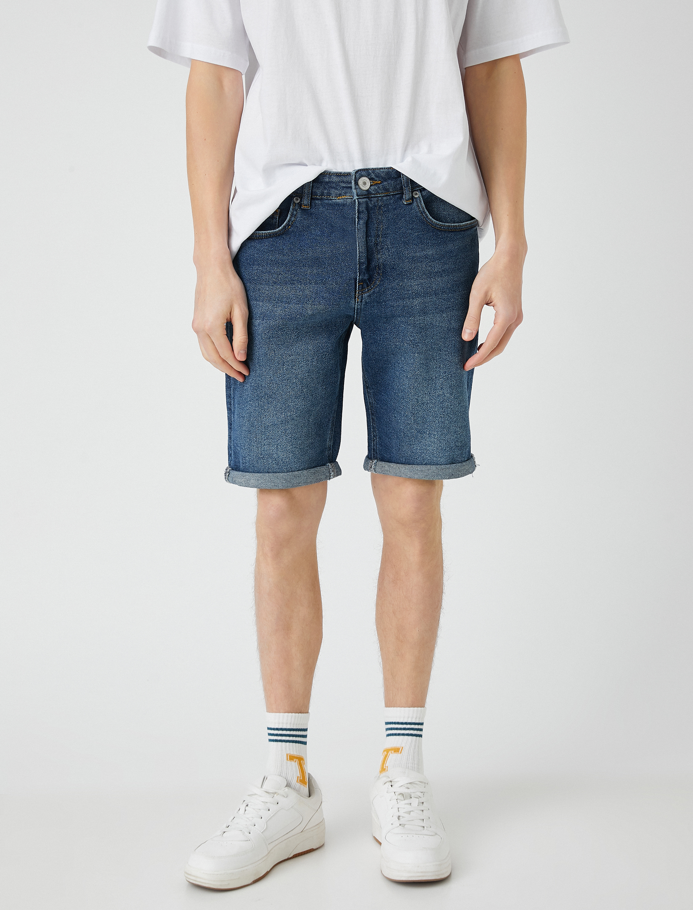   Kot Şort Katlı Paça Detaylı