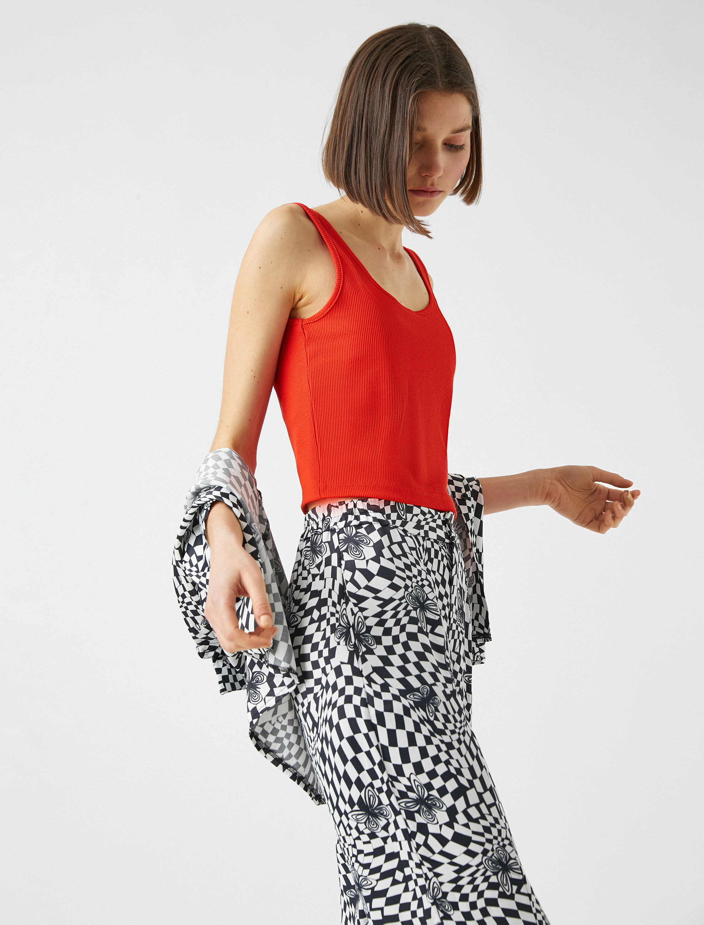   Askılı Kare Yaka Atlet