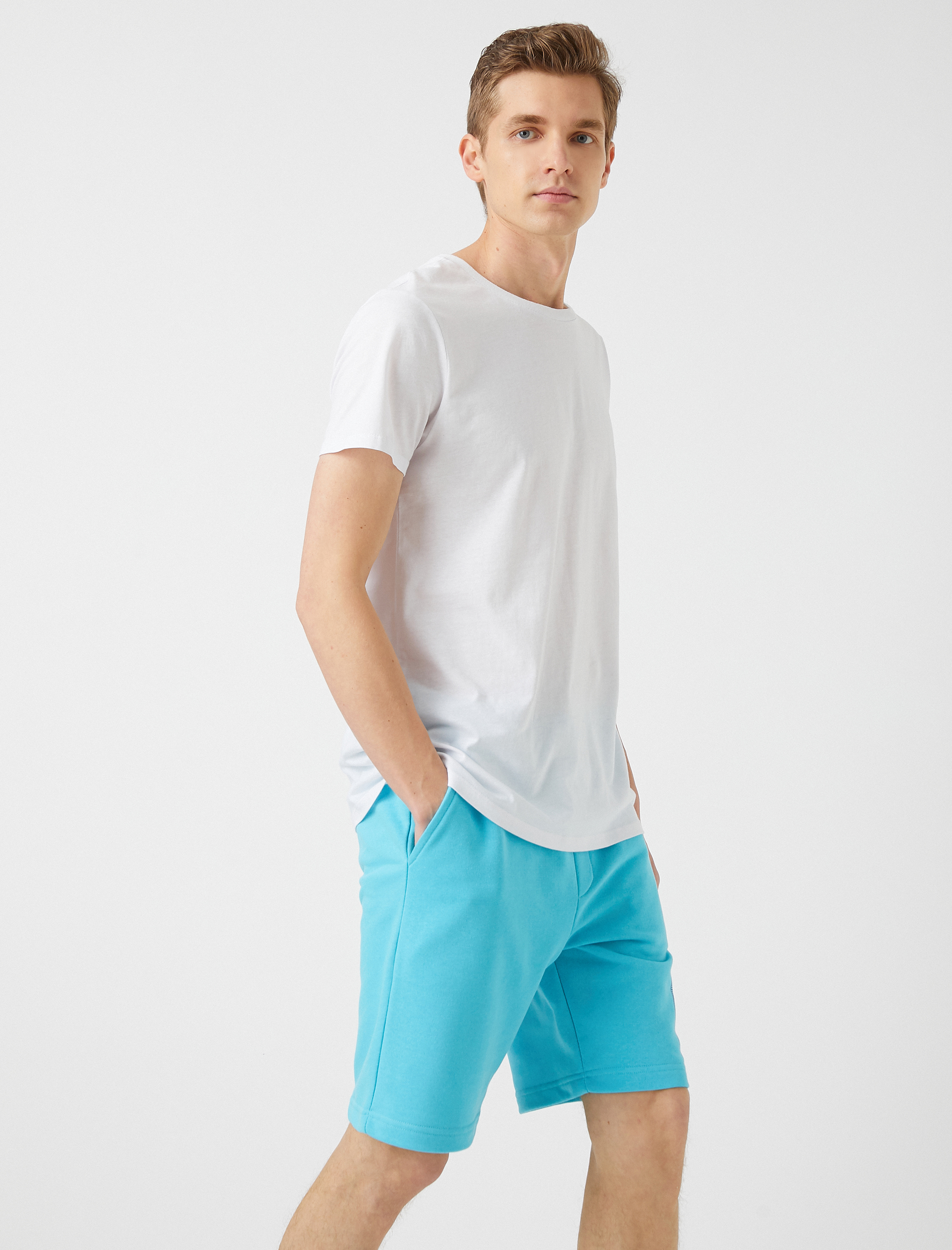   Beli Bağcıklı Baskılı Şort