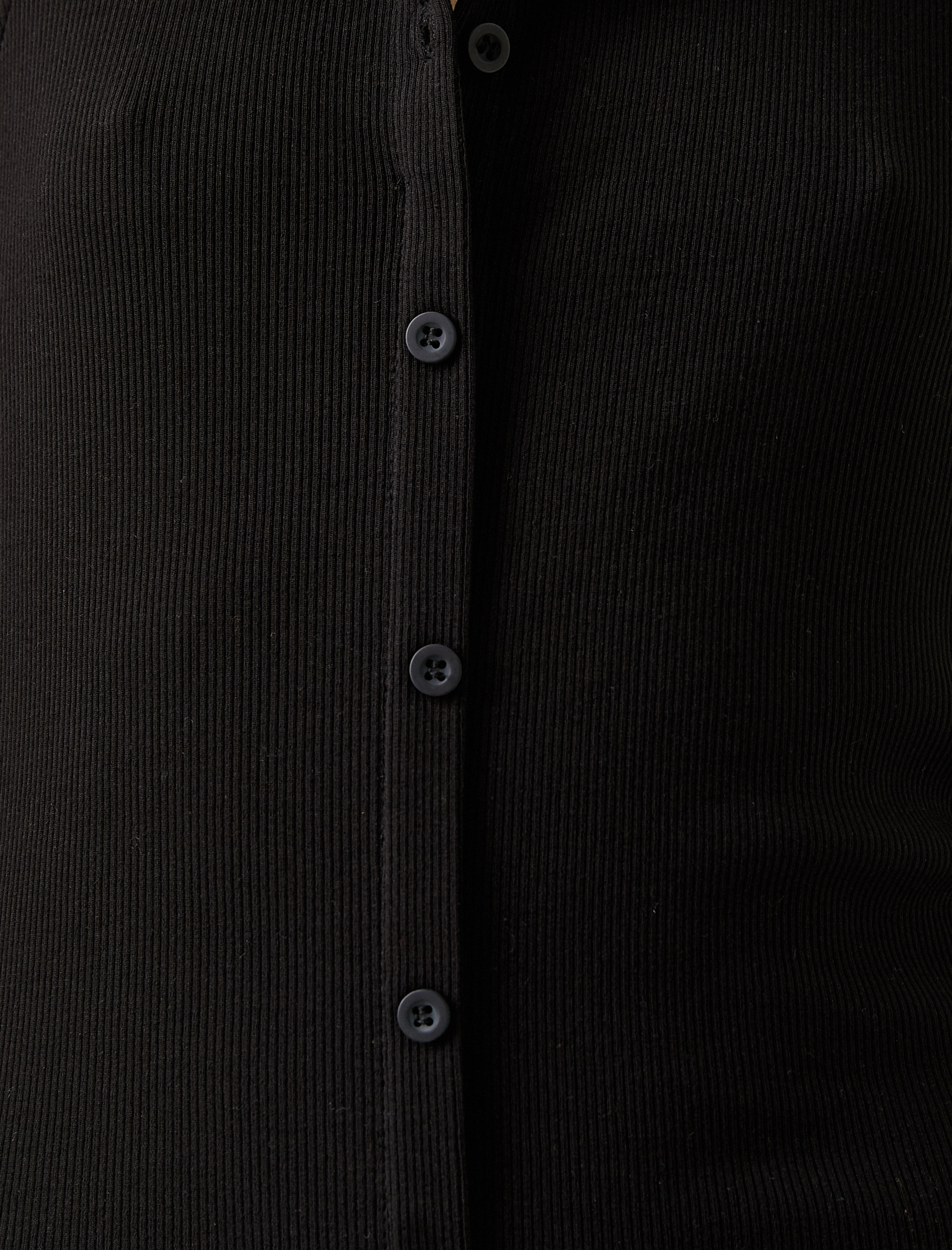   Kolsuz Polo Yaka Düğmeli Elbise