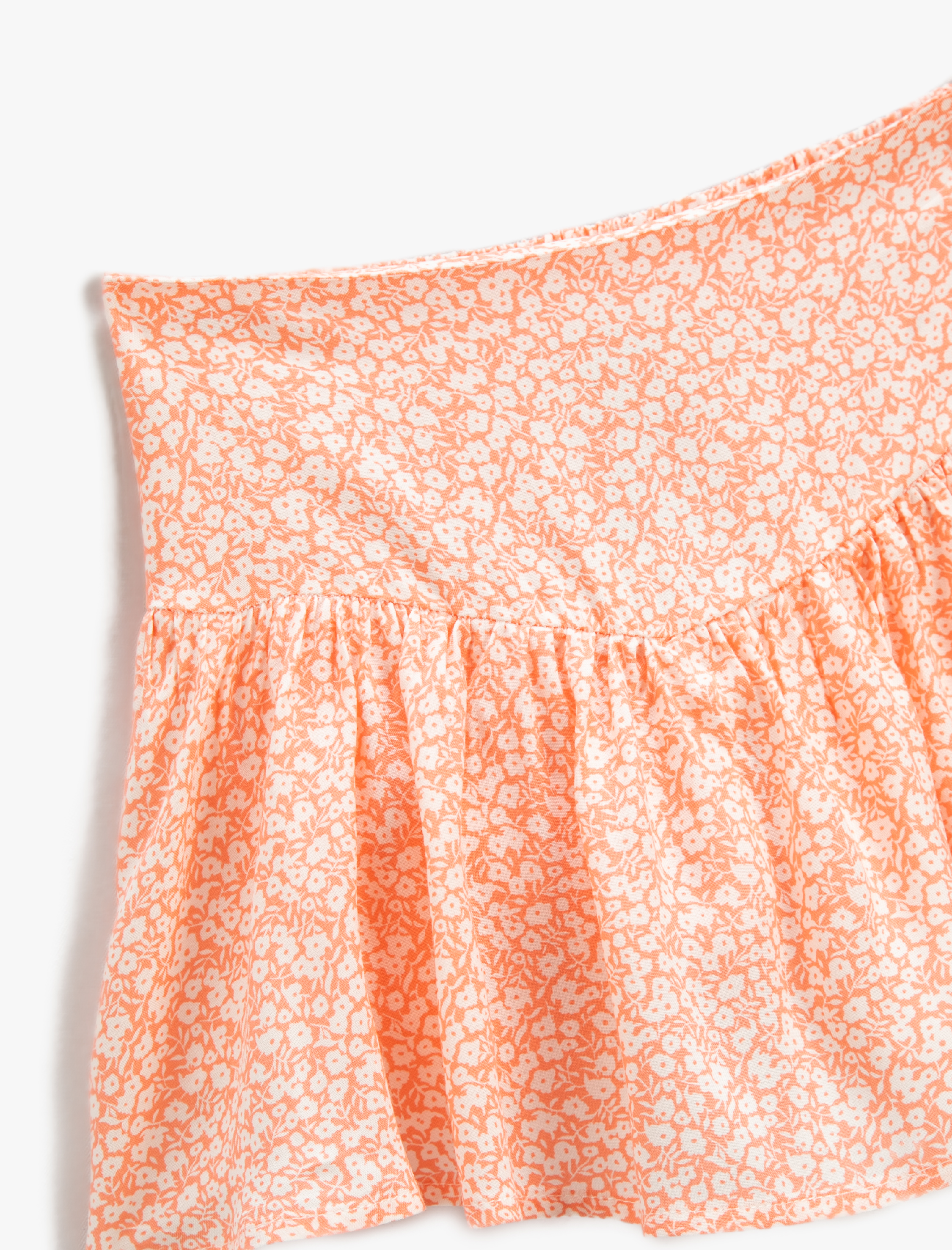 Kız Çocuk Çiçekli Mini Etek Volanlı