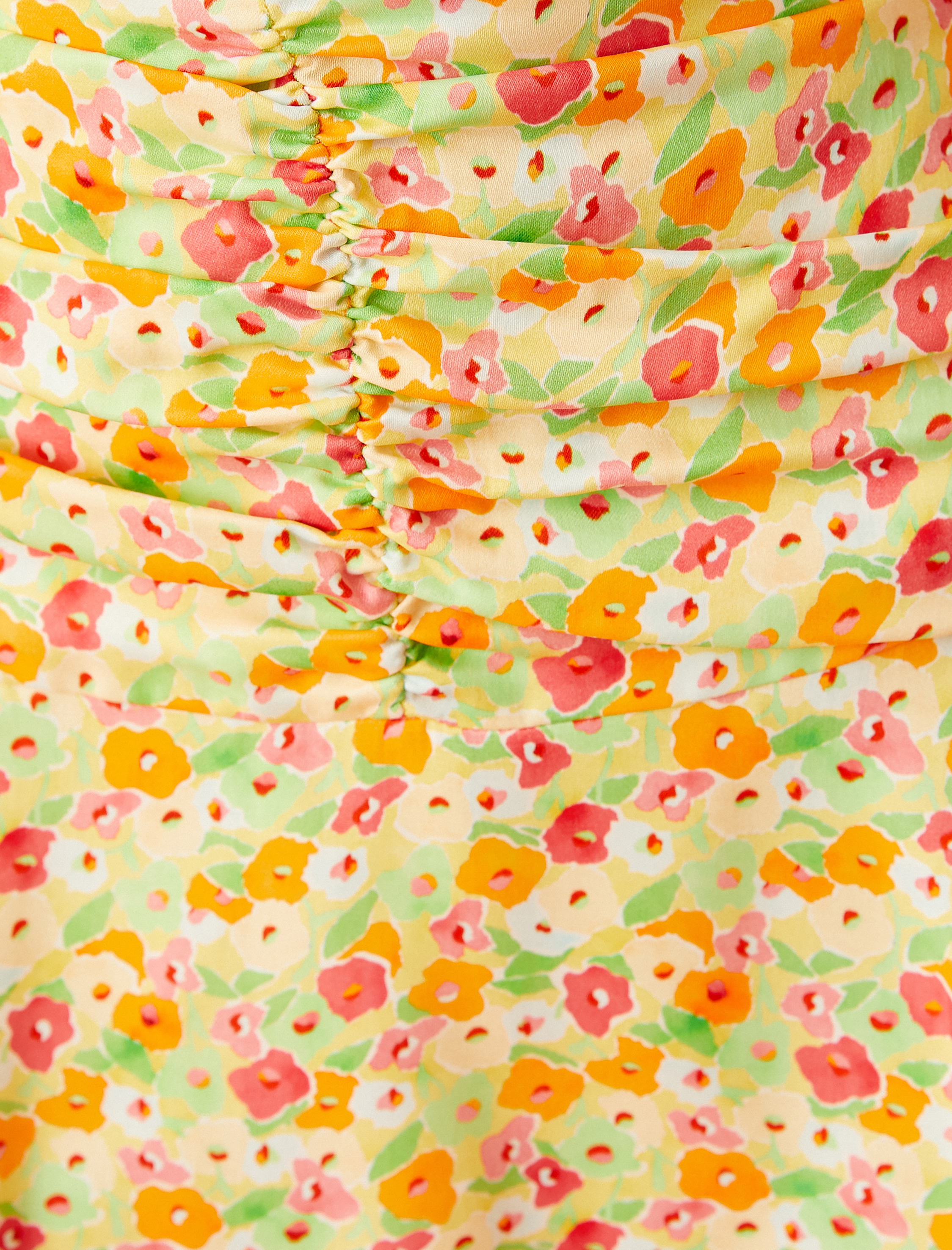   Çiçekli Büzgülü Etek