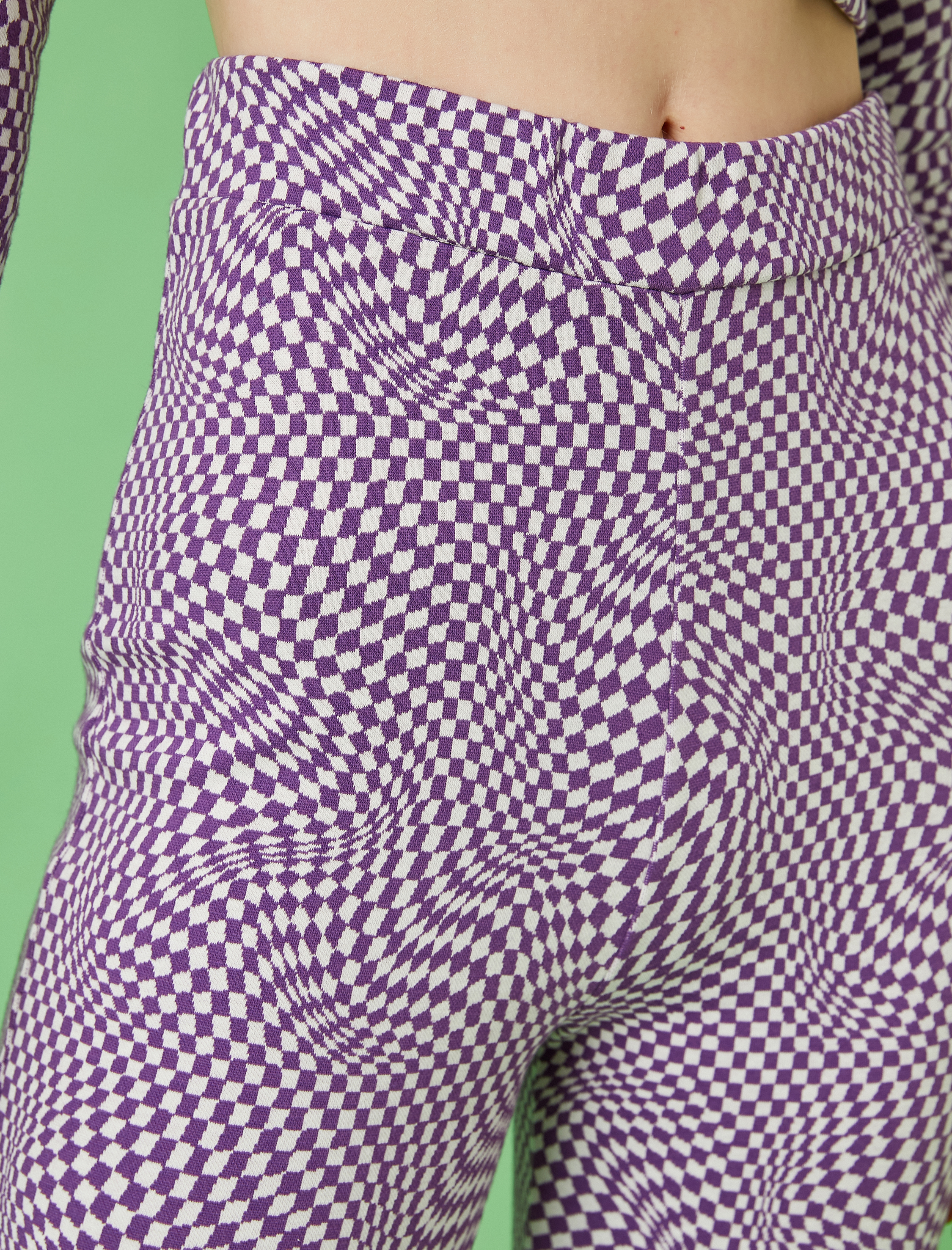   Desenli İspanyol Paça Pantolon