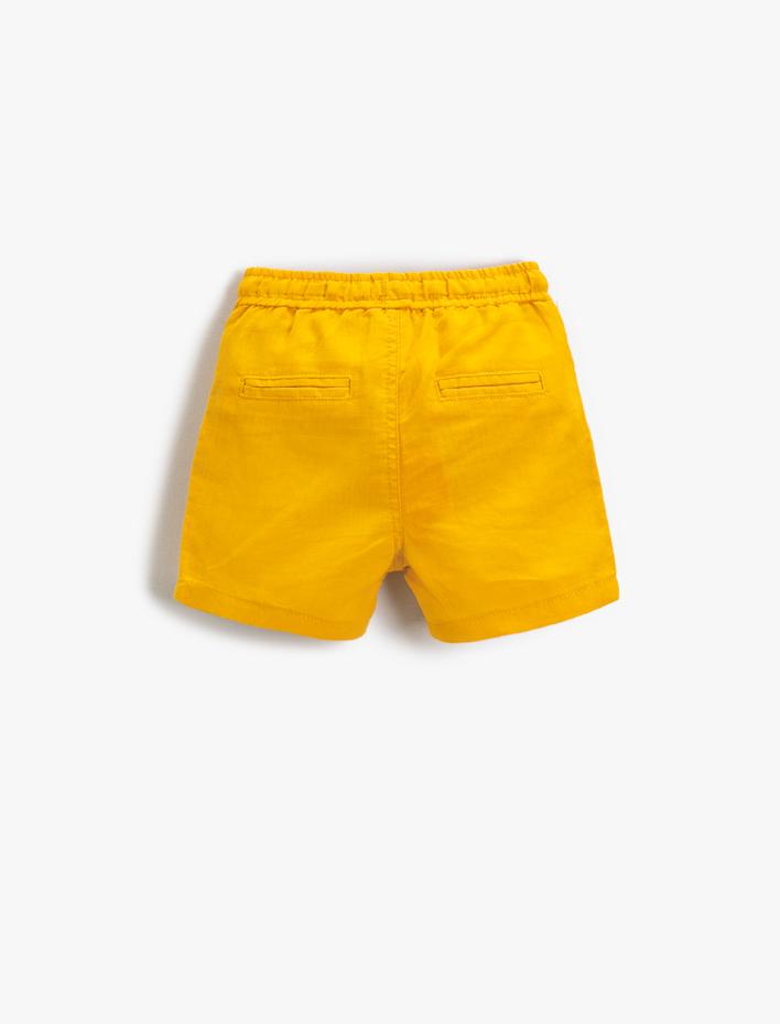 Erkek Bebek Belden Bağlamalı Şort