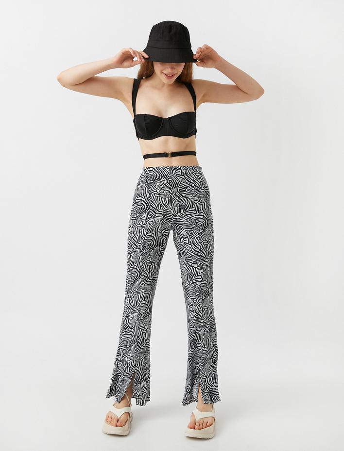  İspanyol Paça Yırtmaçlı Pantolon