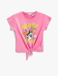 Looney Tunes Lisanslı Baskılı Tişört  Bağlama Detaylı