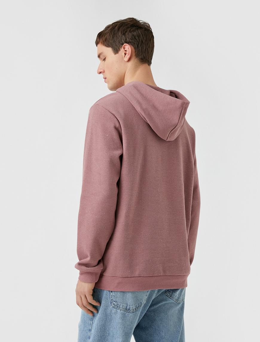   Fitilli Kapüşonlu Sweatshirt
