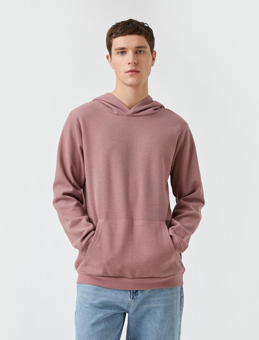   Fitilli Kapüşonlu Sweatshirt