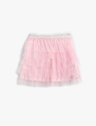 Tütü Etek Beli Simli Lastikli