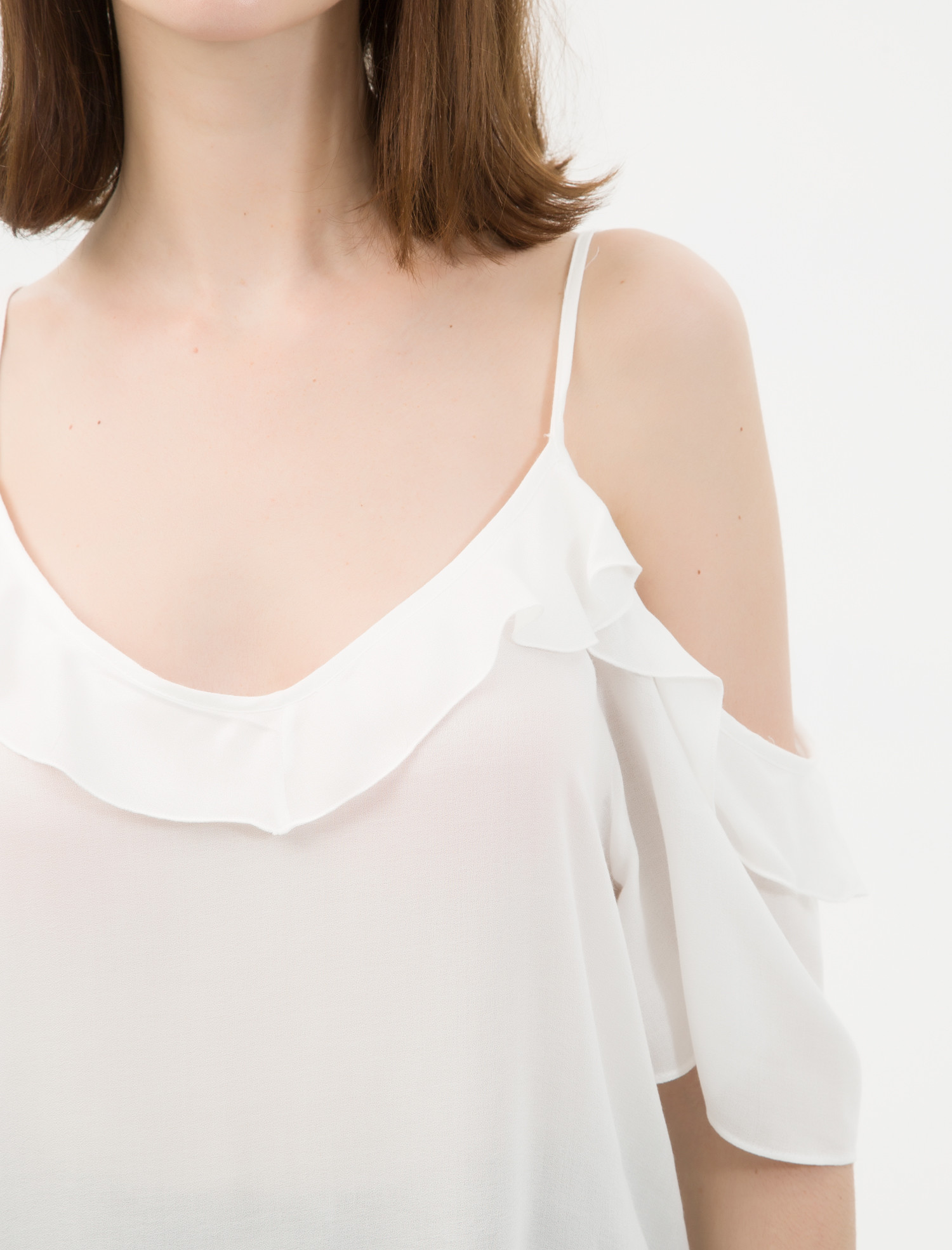   Fırfır Detaylı Askılı Bluz