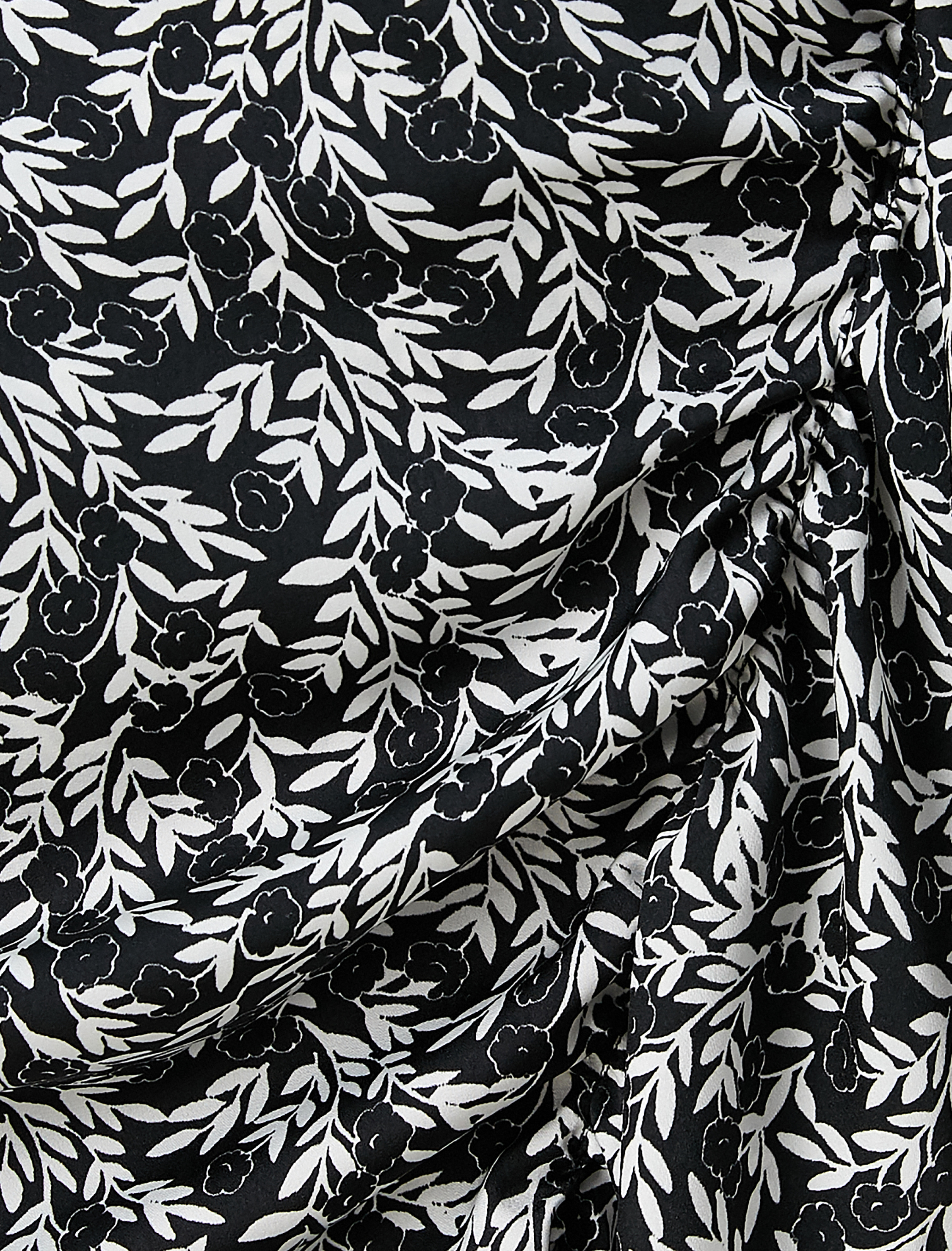   Çiçekli Etek Mini Asimetrik Fırfırlı