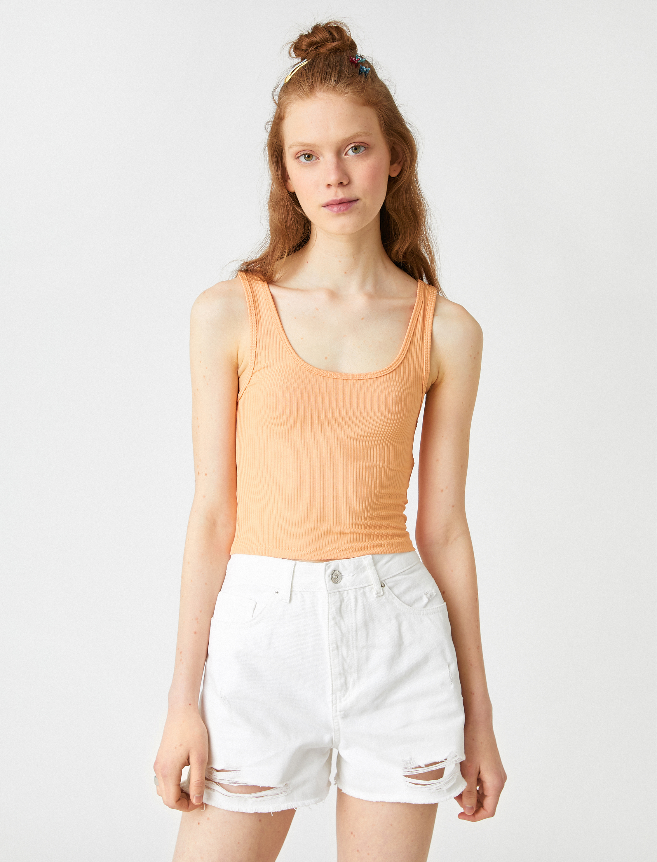   Fitilli Atlet Kalın Askılı Oyuk Yaka