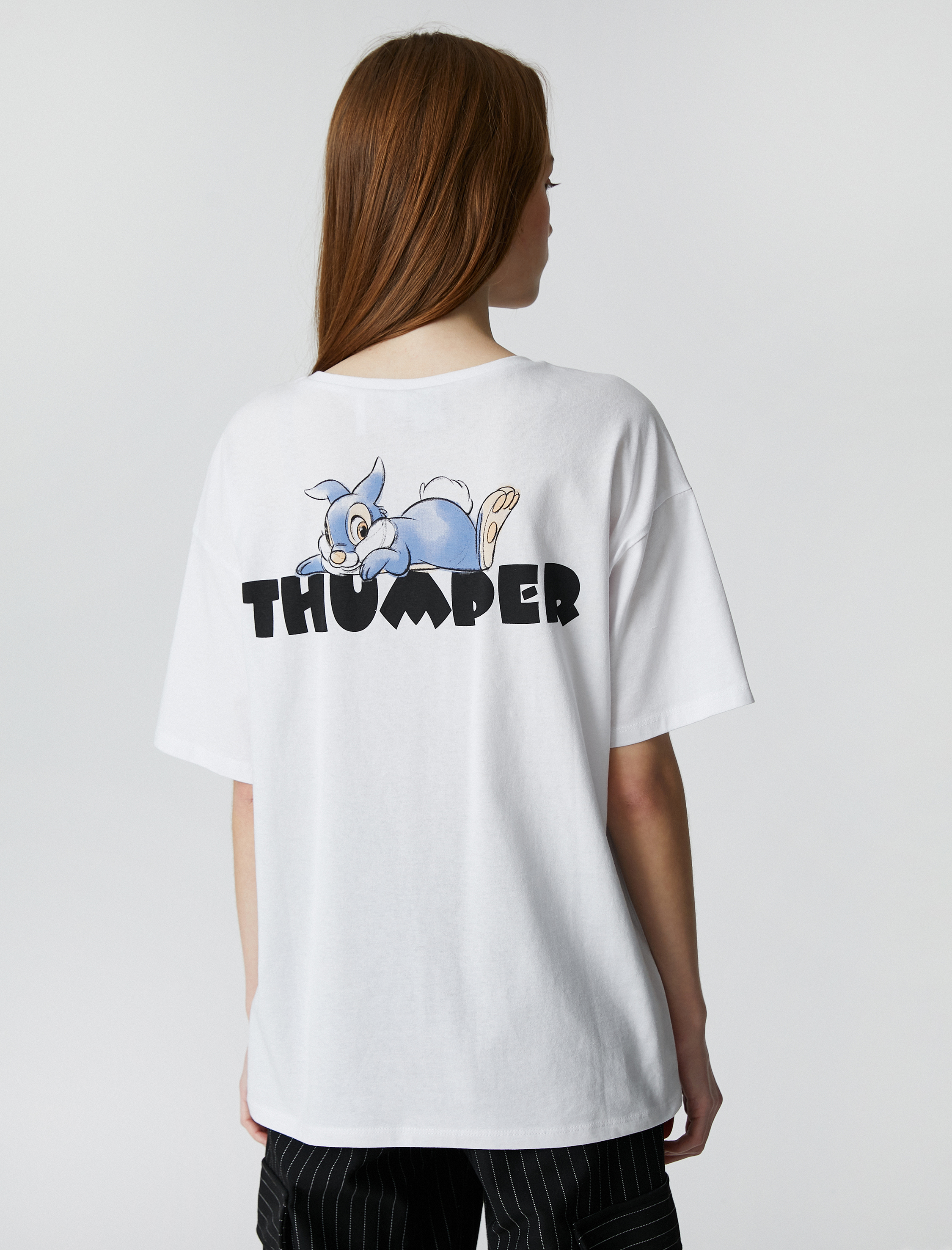   Bambi Tişört Oversize Lisanslı Bisiklet Yaka Kısa Kollu