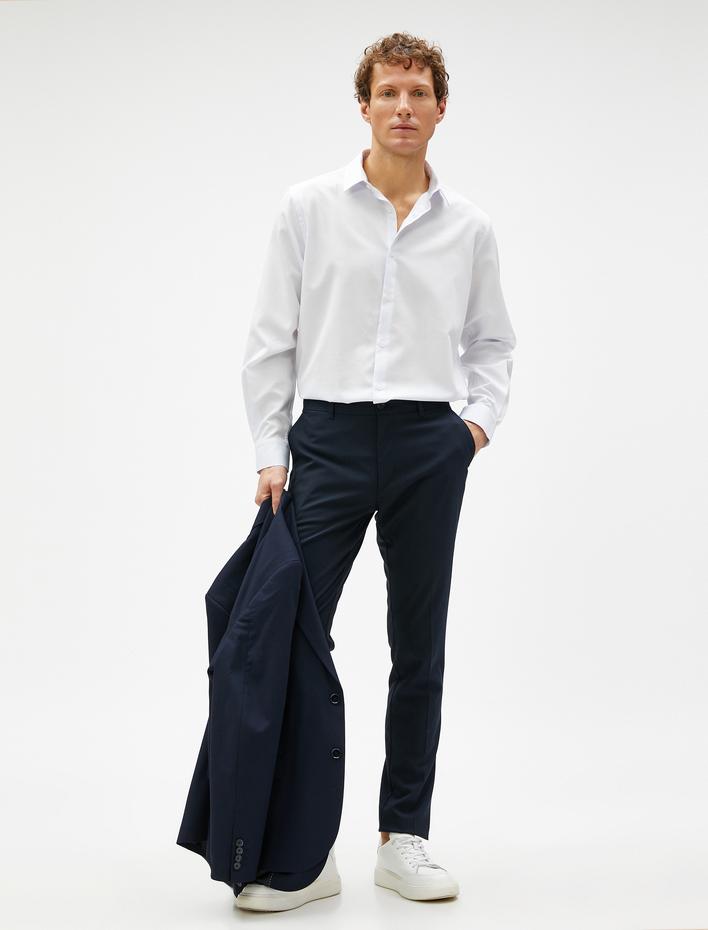  Basic Gömlek Klasik Manşet Yaka Uzun Kollu Non Iron