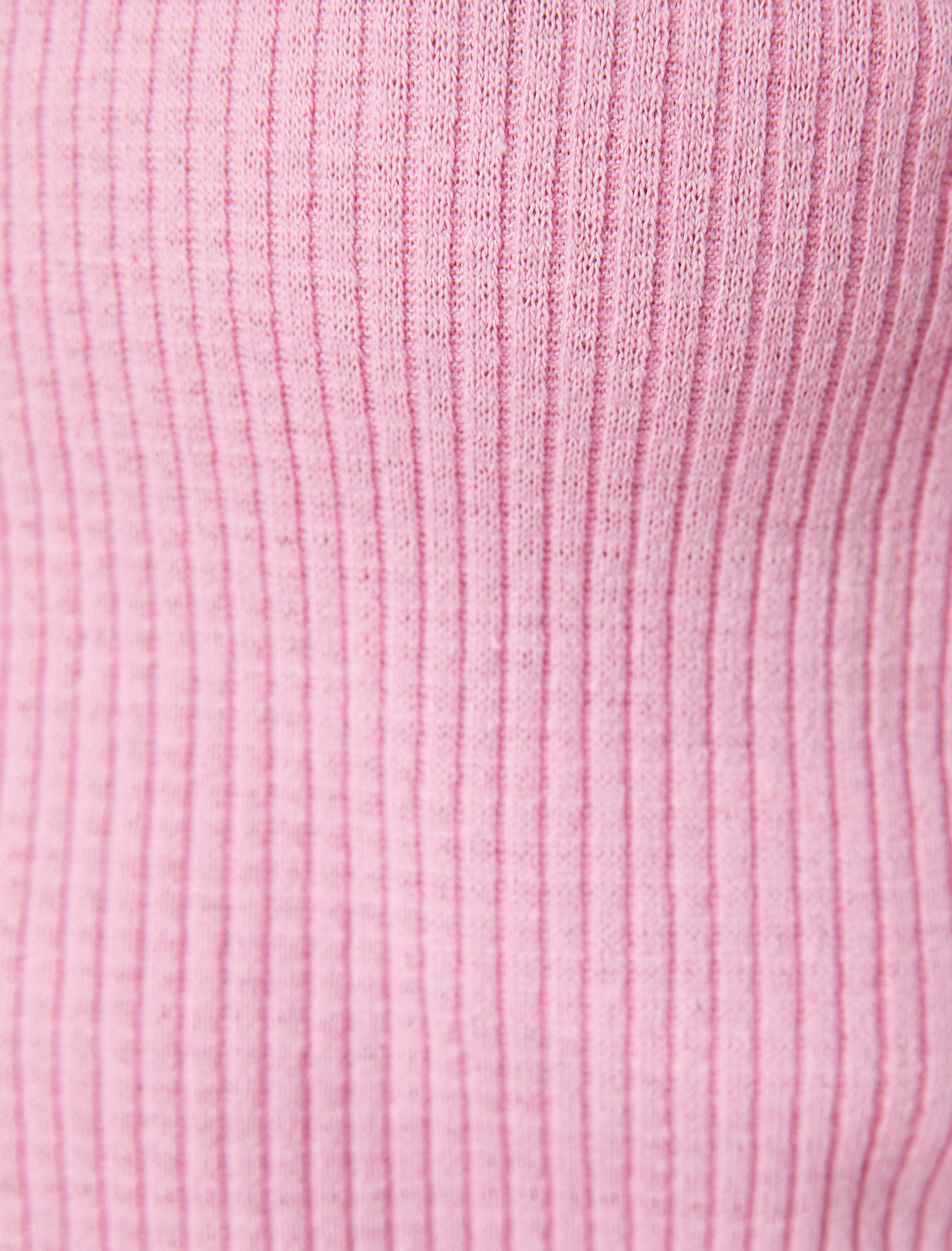   Crop Tişört Kısa Kollu Bisiklet Yaka Dokulu