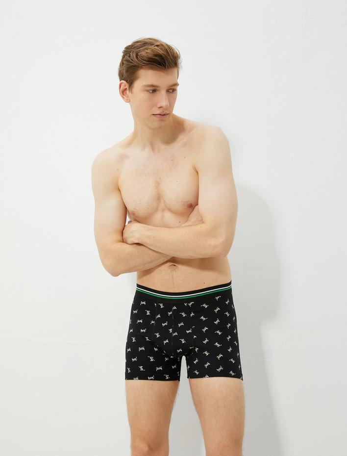  3'lü Boxer Seti Slogan Baskılı Pamuklu