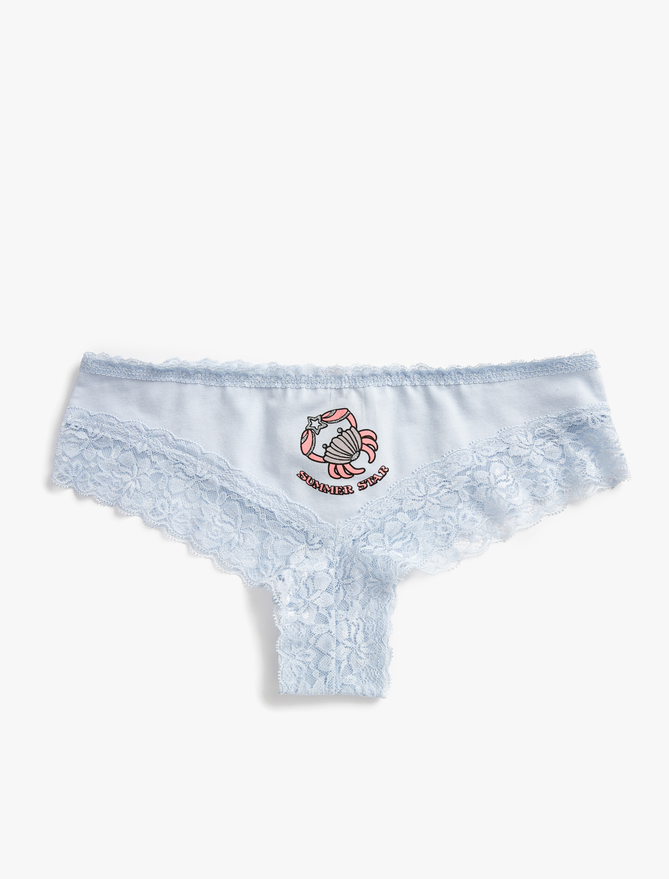   Brazililan Külot Dantelli Pamuklu Baskılı