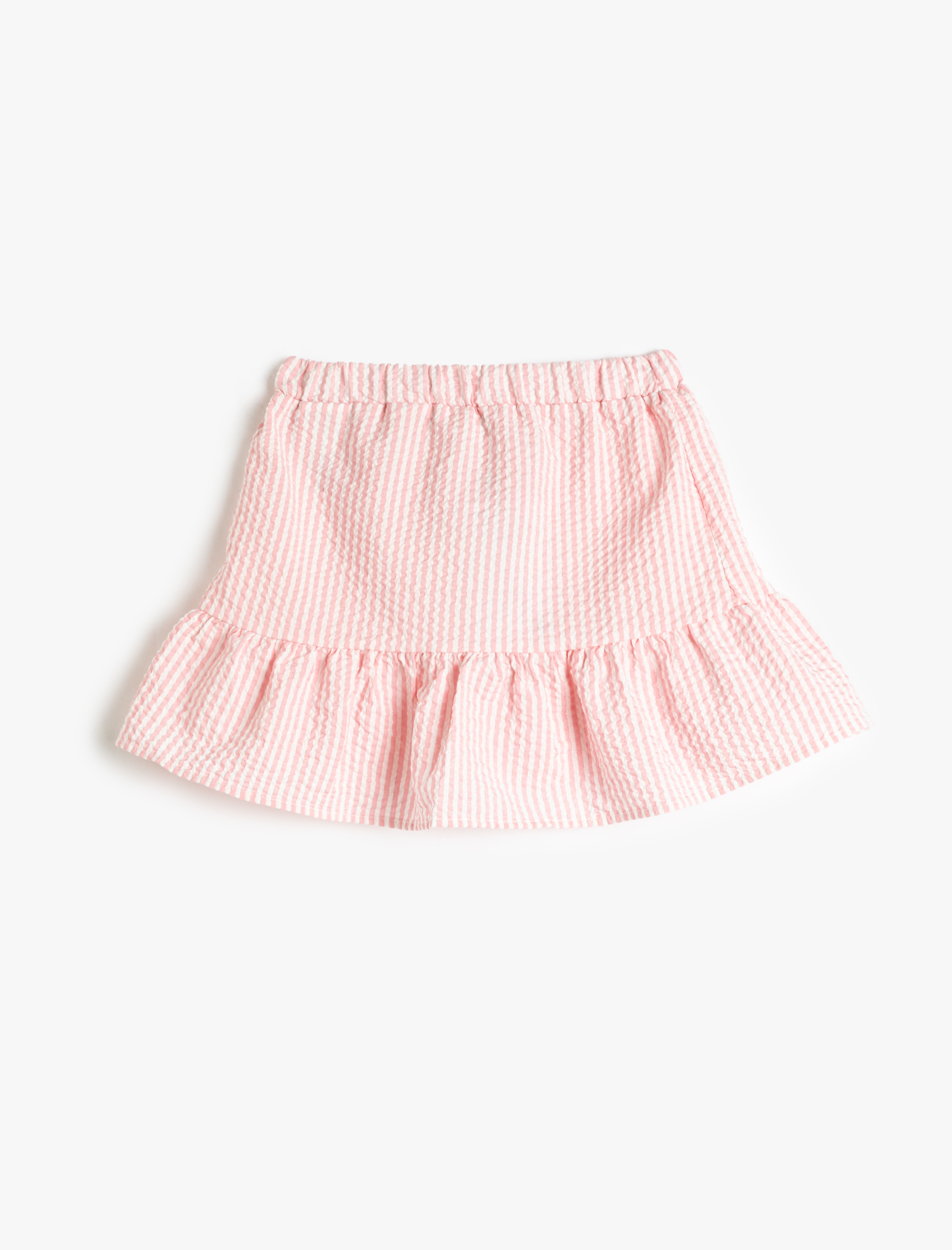  Kız Çocuk Mini Etek Fırfırlı Beli Lastikli