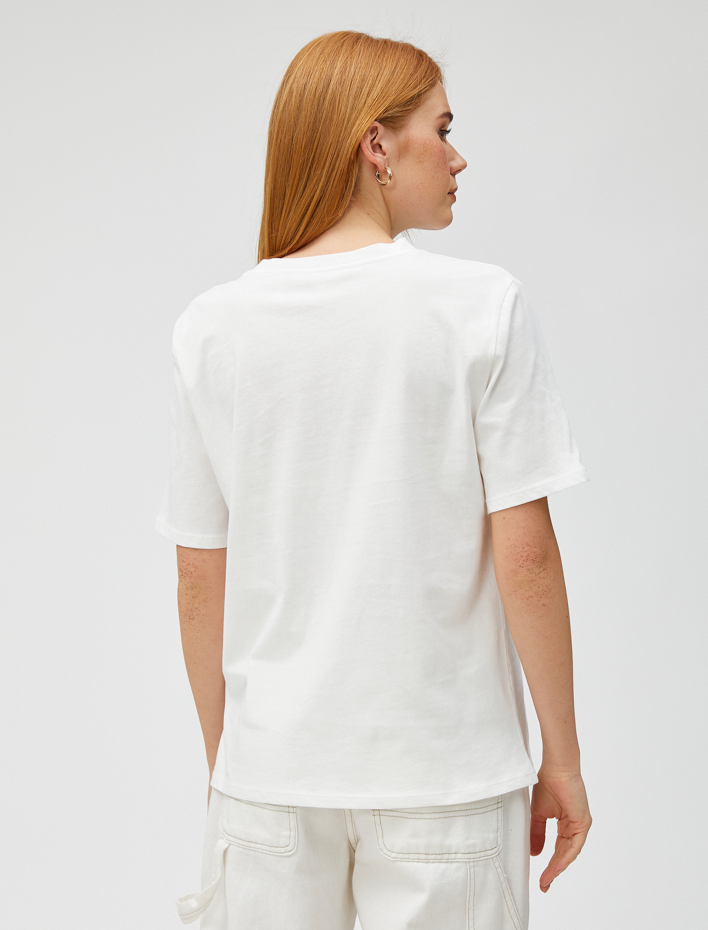   Parlak Baskılı Tişört Pamuklu