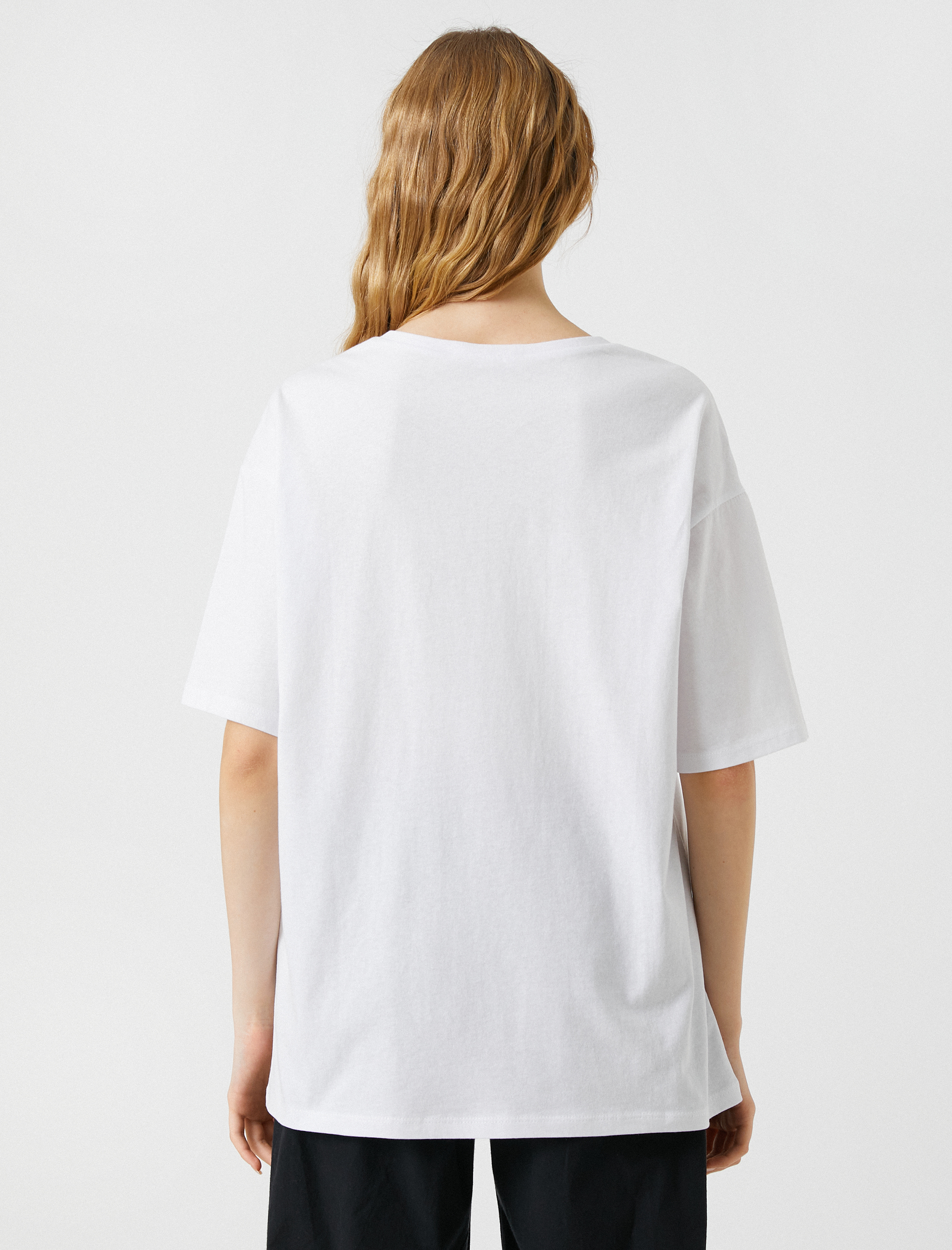   Anime Tişört Oversize Baskılı Kısa Kollu Bisiklet Yaka