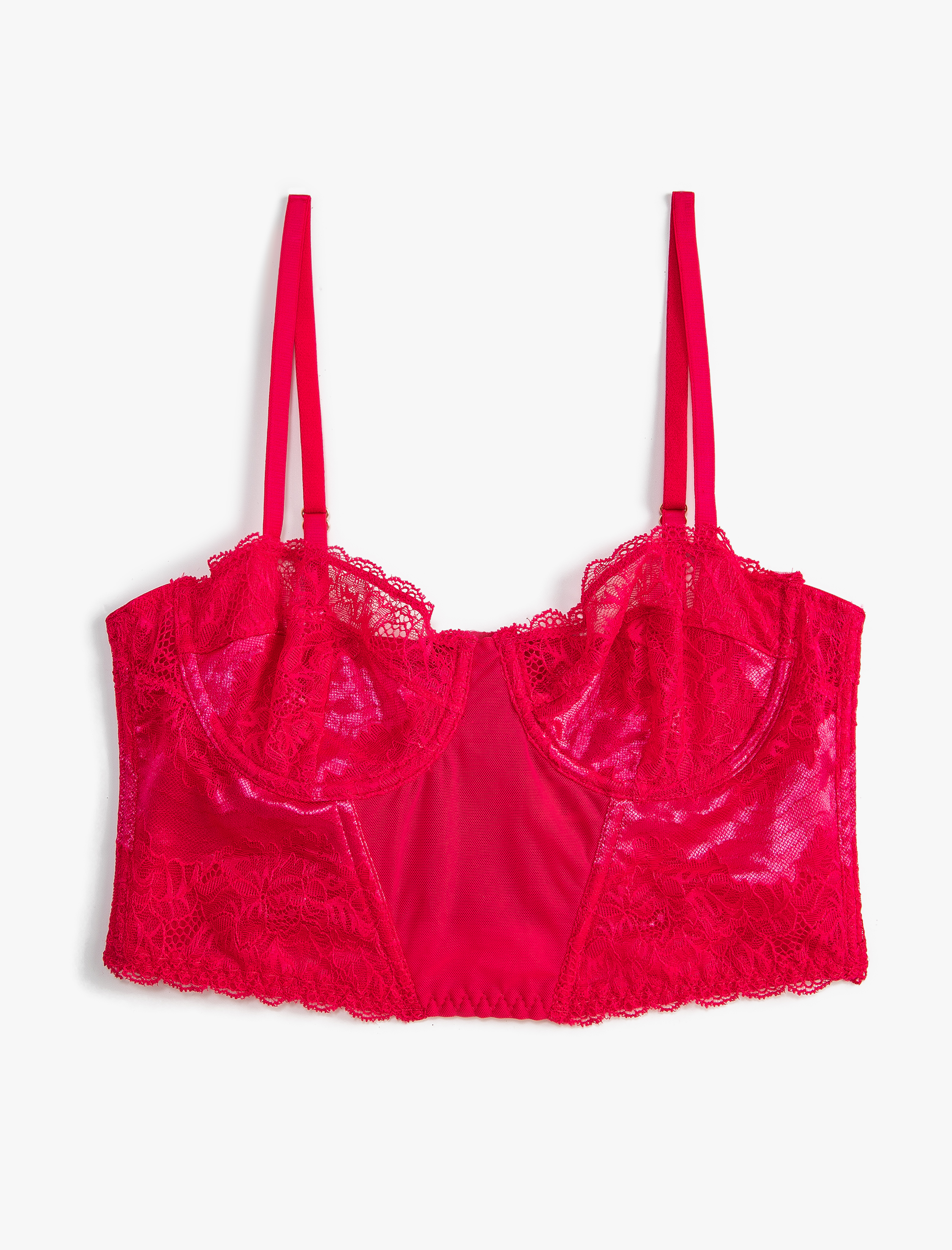 Dantelli Bralet Sütyen Balenli Dolgusuz Desteksiz