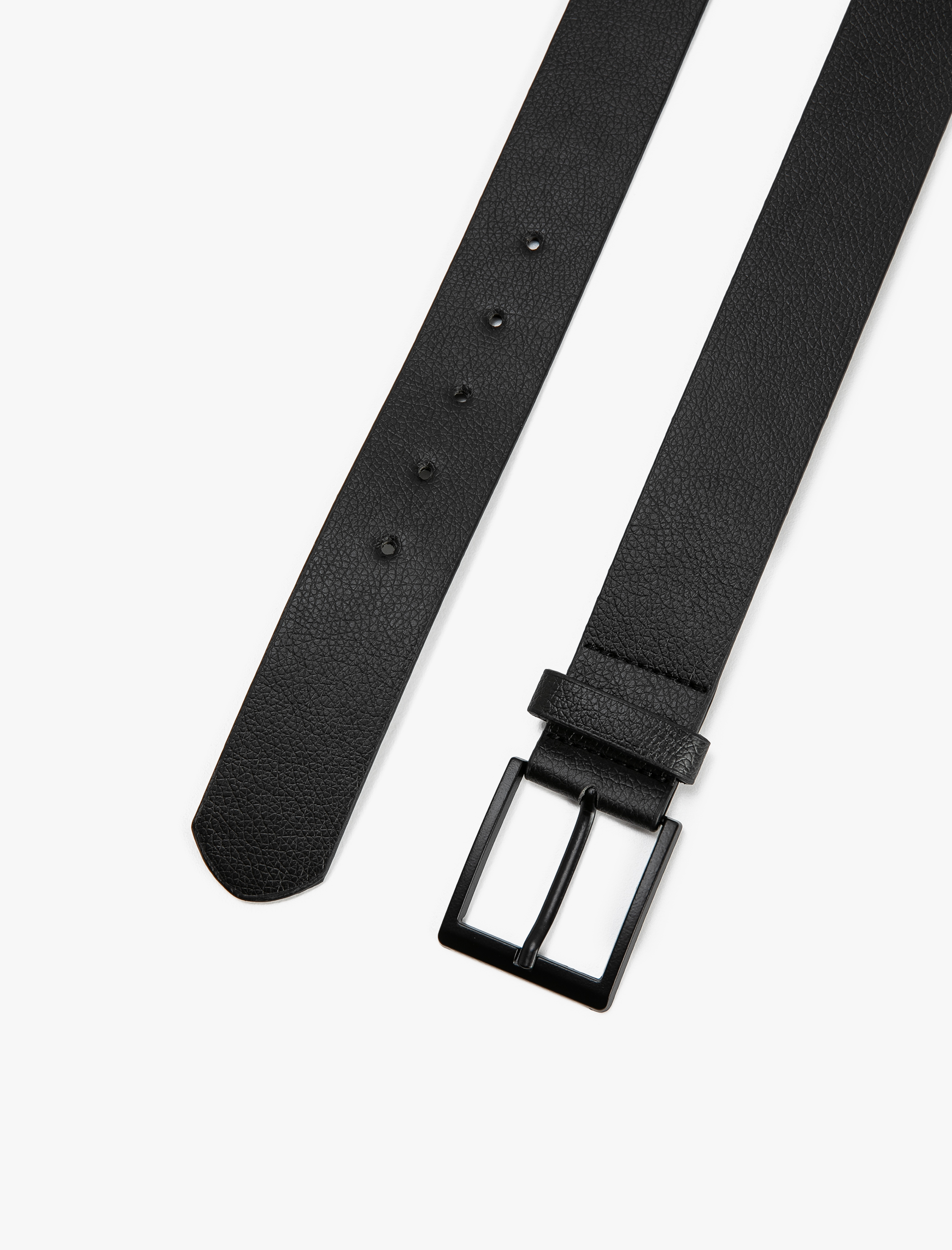  Erkek Kemer Deri Görünümlü Metal Toka Detaylı