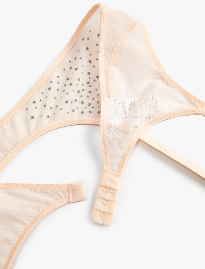  Bridal Jartiyer Parlak Taşlı Tül