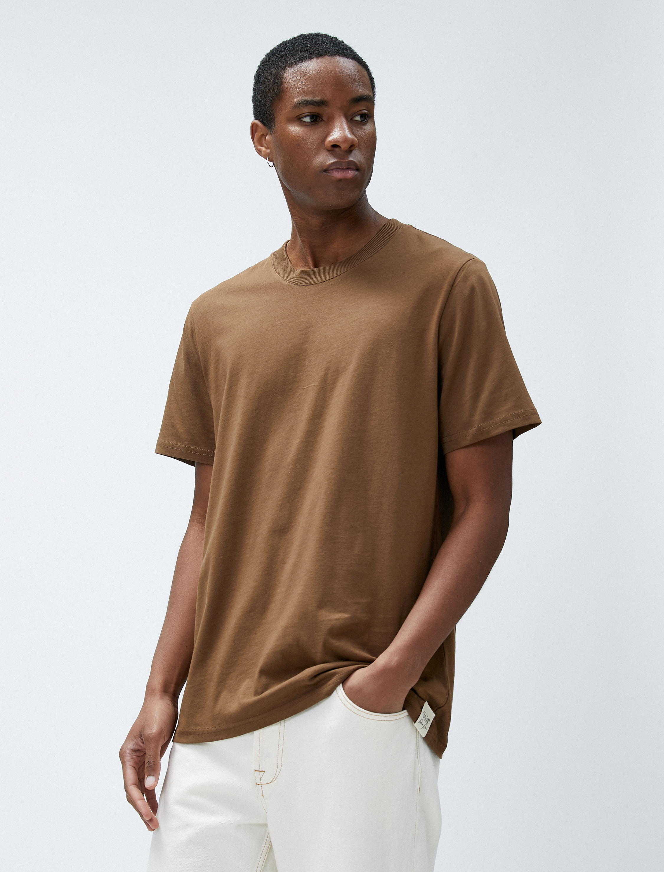   Basic Tişört Bisiklet Yaka Kısa Kollu