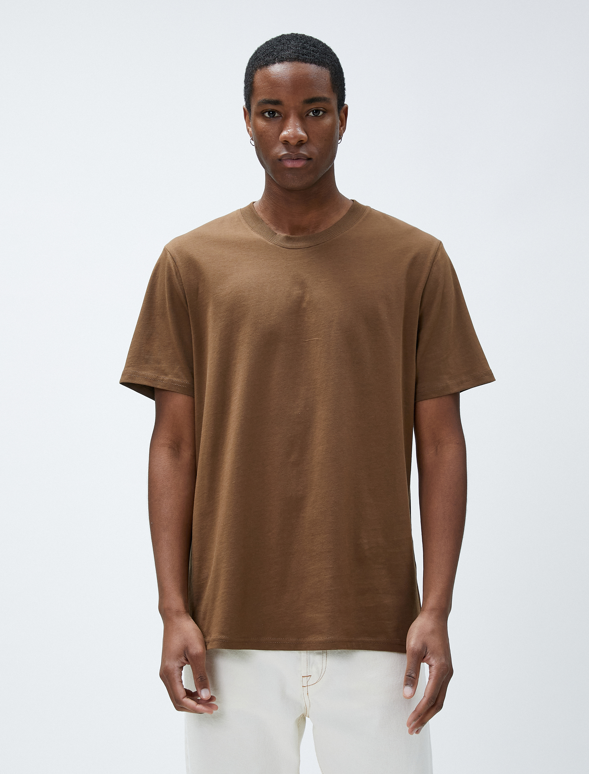   Basic Tişört Bisiklet Yaka Kısa Kollu