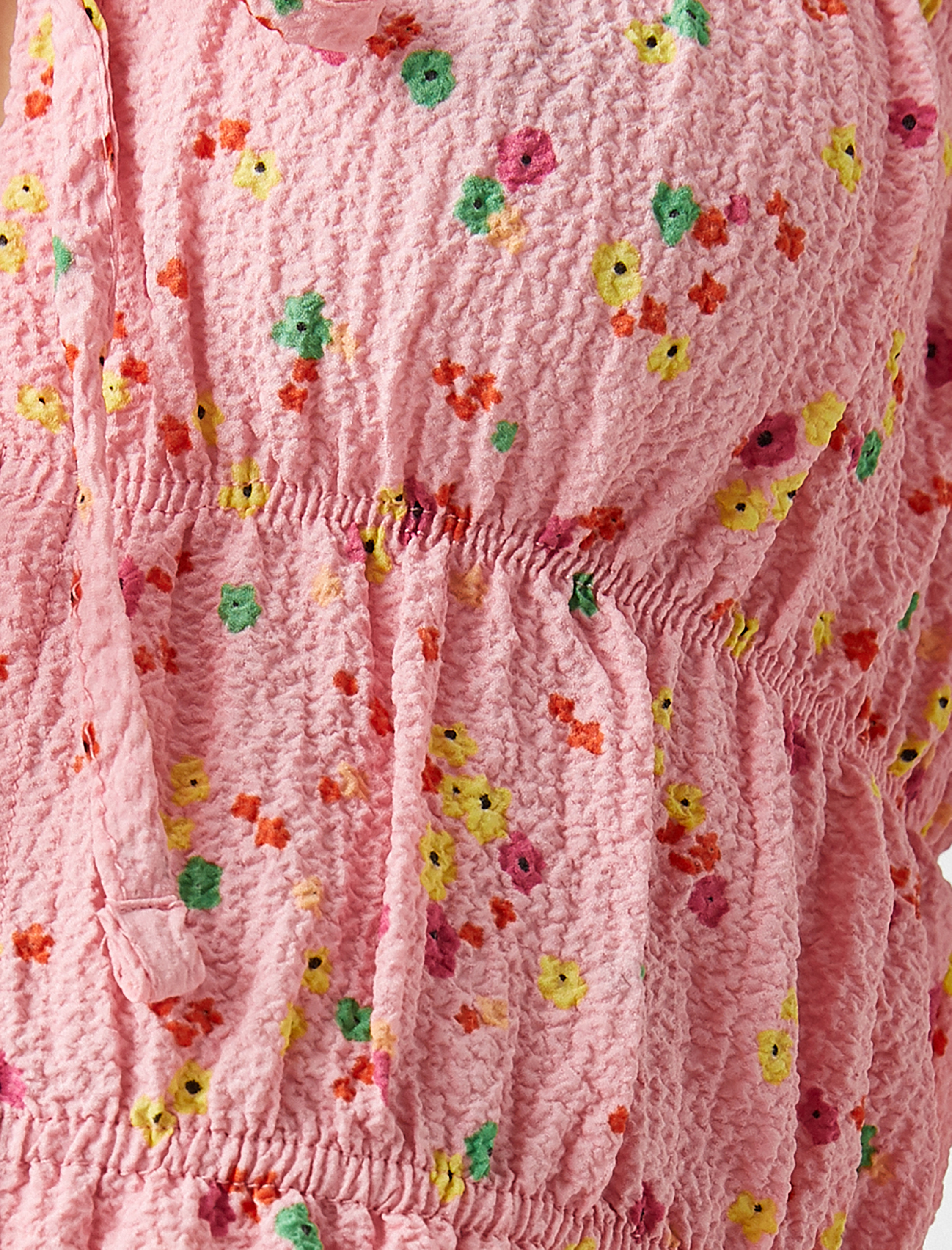   Crop Atlet Önden Bağlamalı Çiçek Desenli